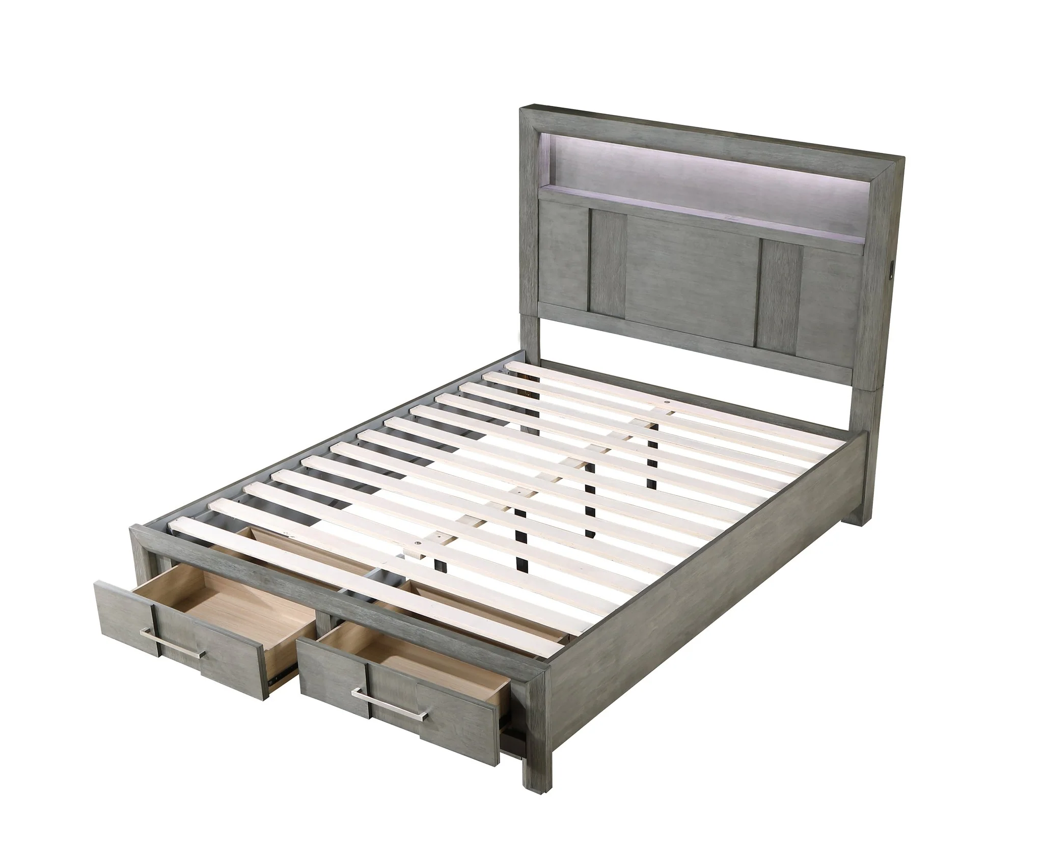 Kenzo King 5 Pc Bedroom Set Gray - Image 4