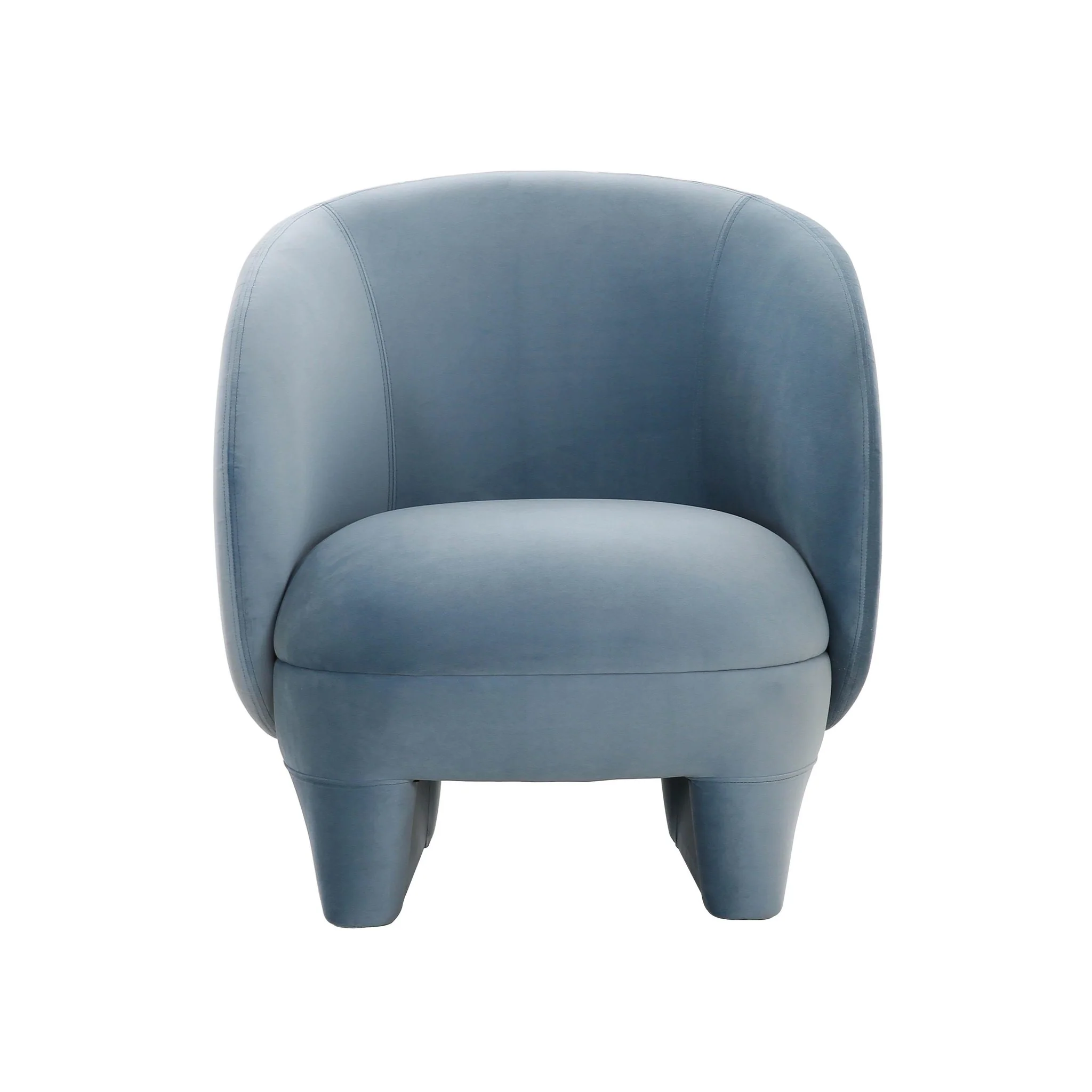 Kiki Blue Stone Velvet Accent Chair - Image 3