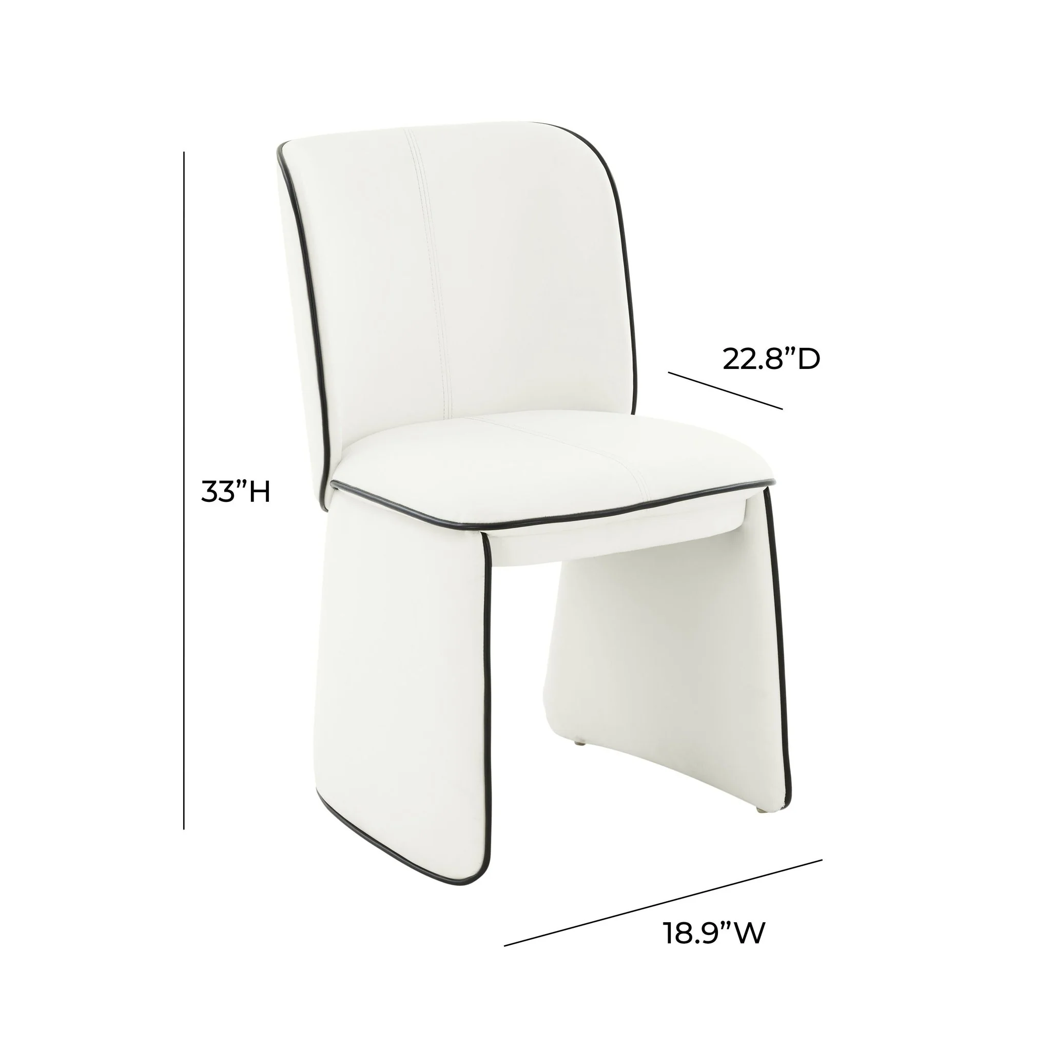 Kinsley Cream Performance Vegan Leather Dining Chair - Image 6
