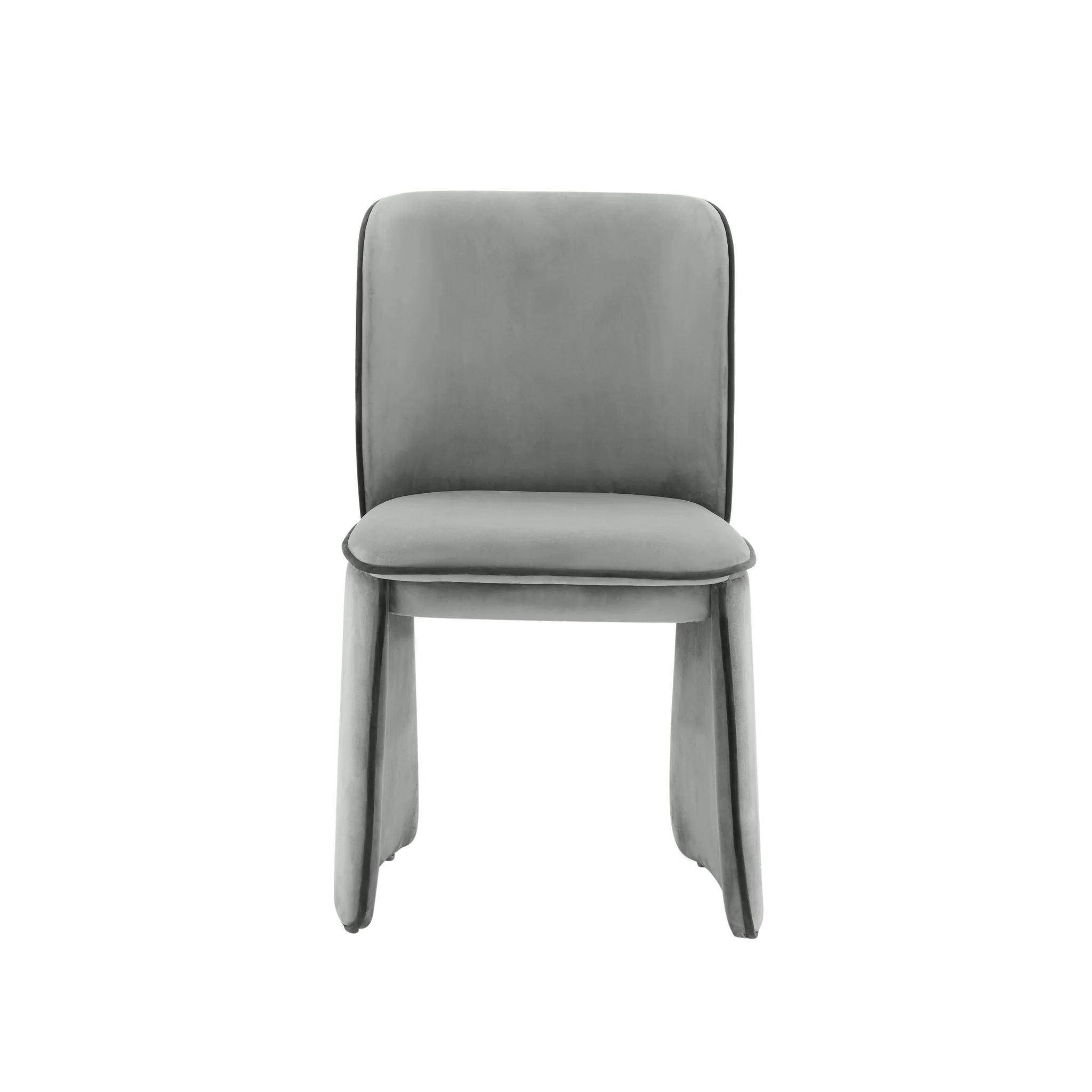Kinsley Grey Velvet Dining Chair - Image 3