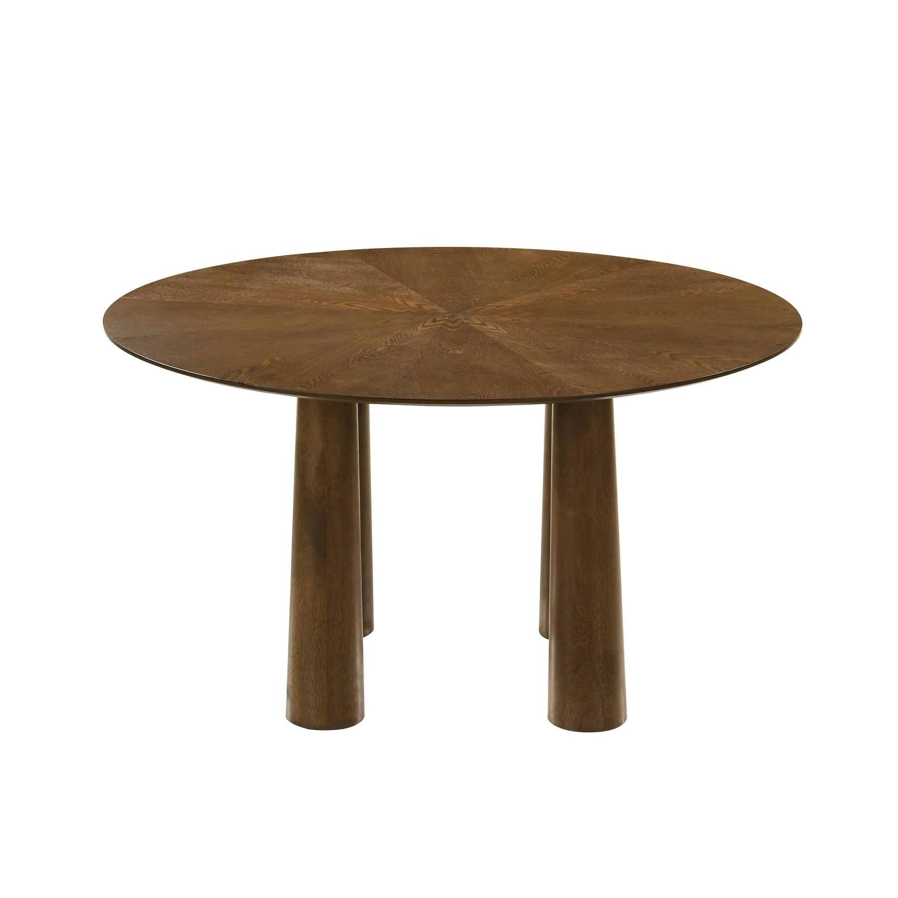 Klarissa Mid-Century Modern 54 in. Round Dining Table in Walnut Finish  - Image 2