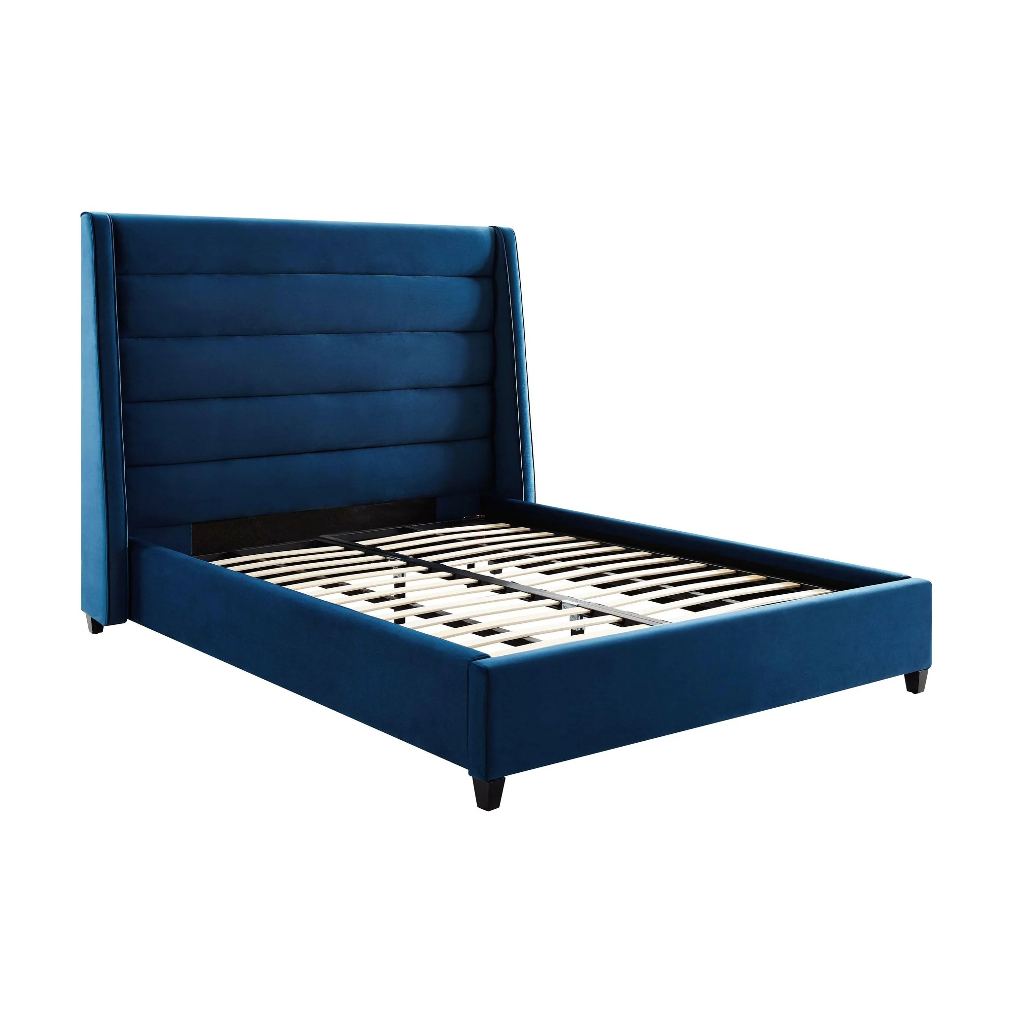 Koah Navy Velvet Bed in Queen - Image 4