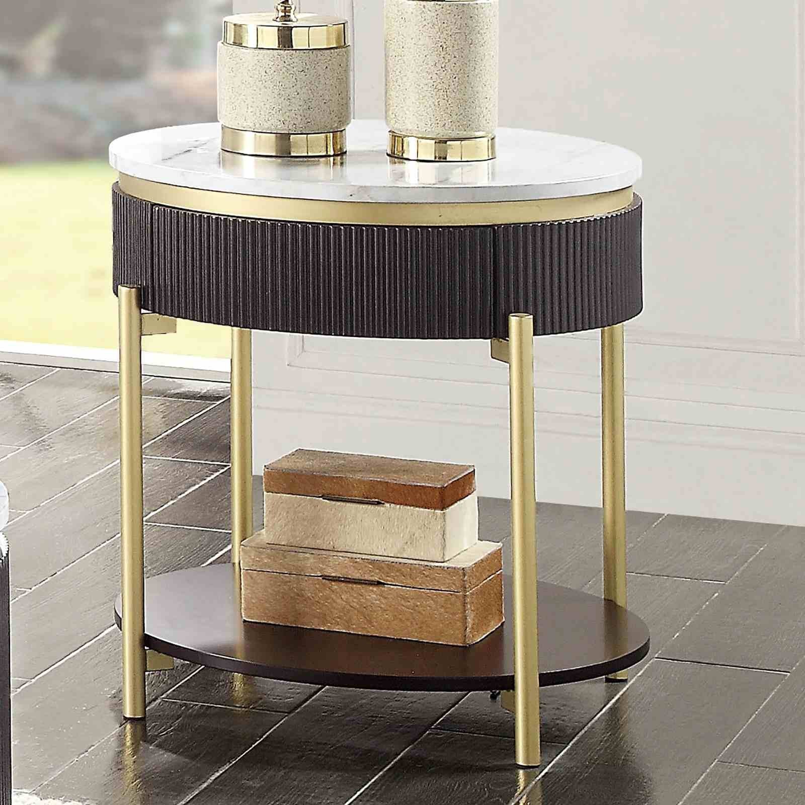 Koblenz End Table, Dark Walnut