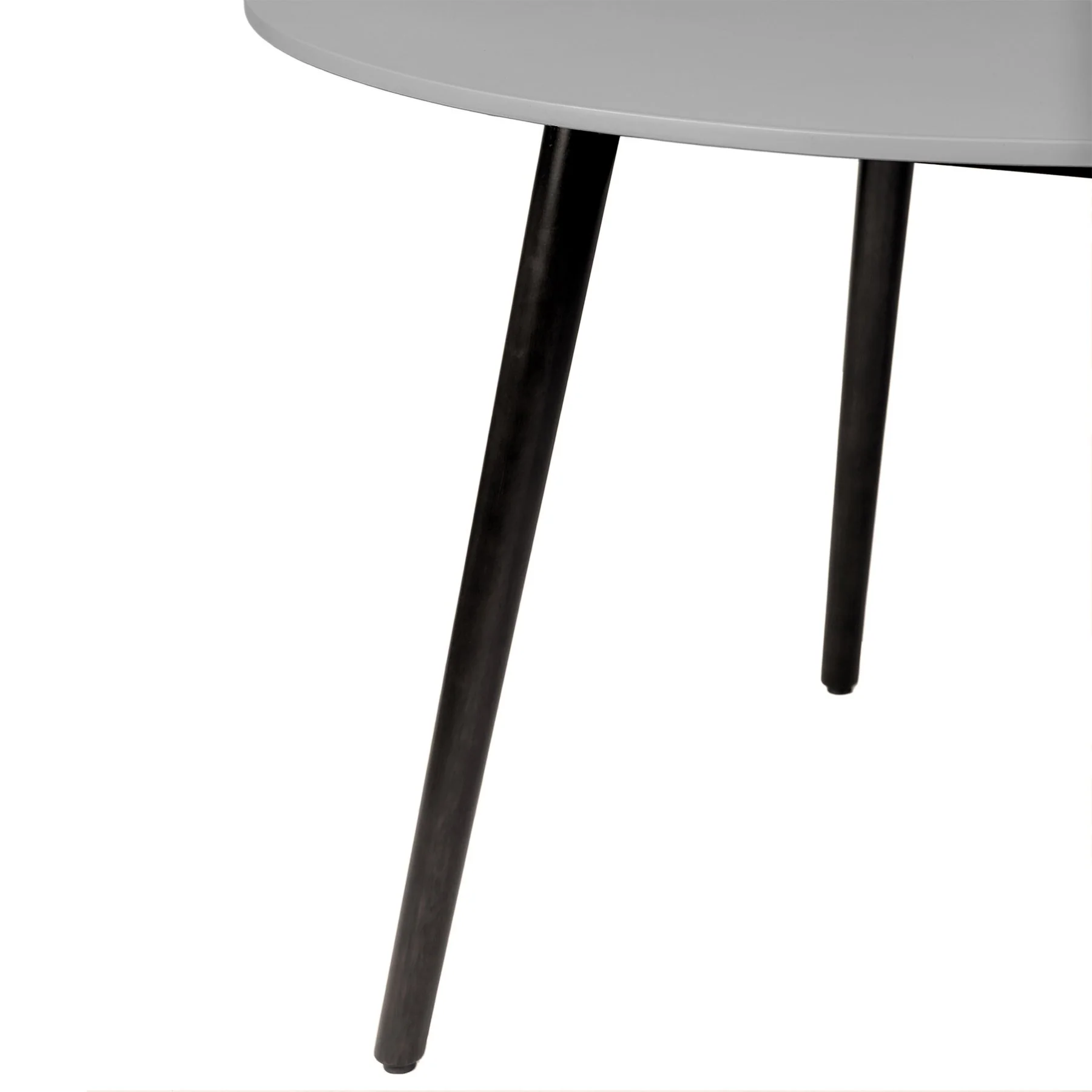 Kylie and Shasta 3 Piece Outdoor Patio 36" Dining Set in Black Eucalyptus Wood and Tangerine Rope - Image 7