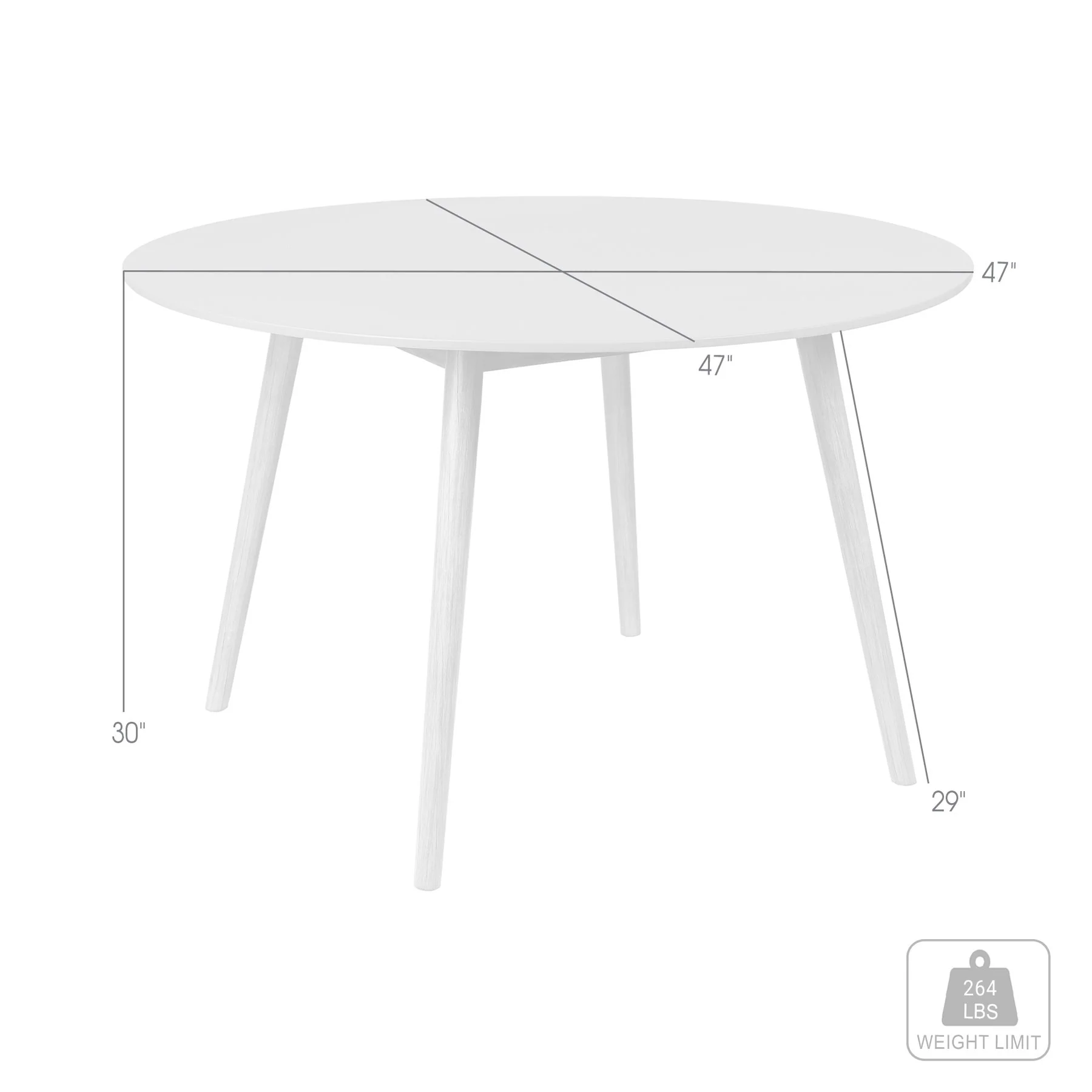 Kylie Outdoor Patio Round Dining Table in Dark Eucalyptus and Gray Stone - Image 8