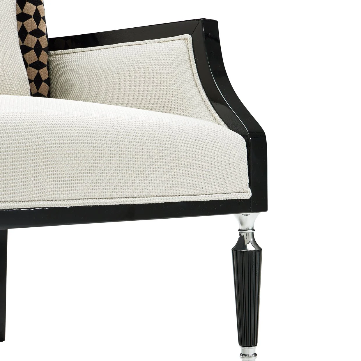 La Francaise Accent Chair - Cafe au Lait/Black - Image 13