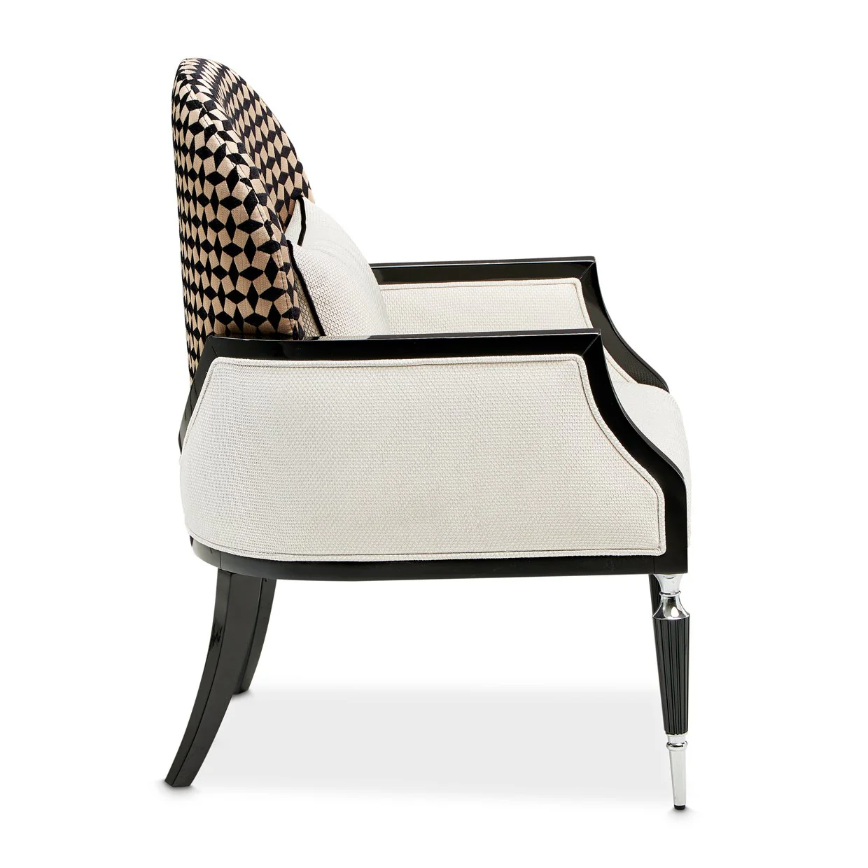 La Francaise Accent Chair - Cafe au Lait/Black - Image 3