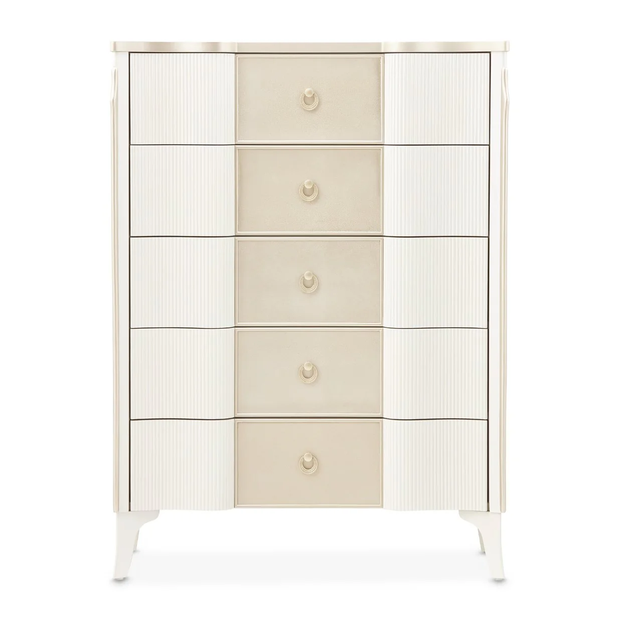 La Marisia 5-Drawer Chest - Creamy Pearl