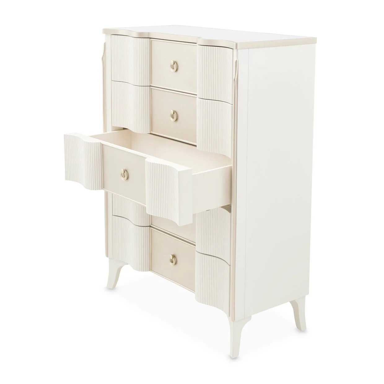 La Marisia 5-Drawer Chest - Creamy Pearl - Image 4