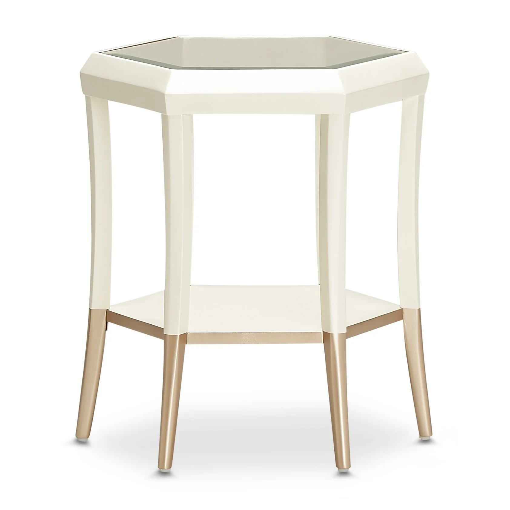 La Rachelle Hexagon Accent Table - Champagne