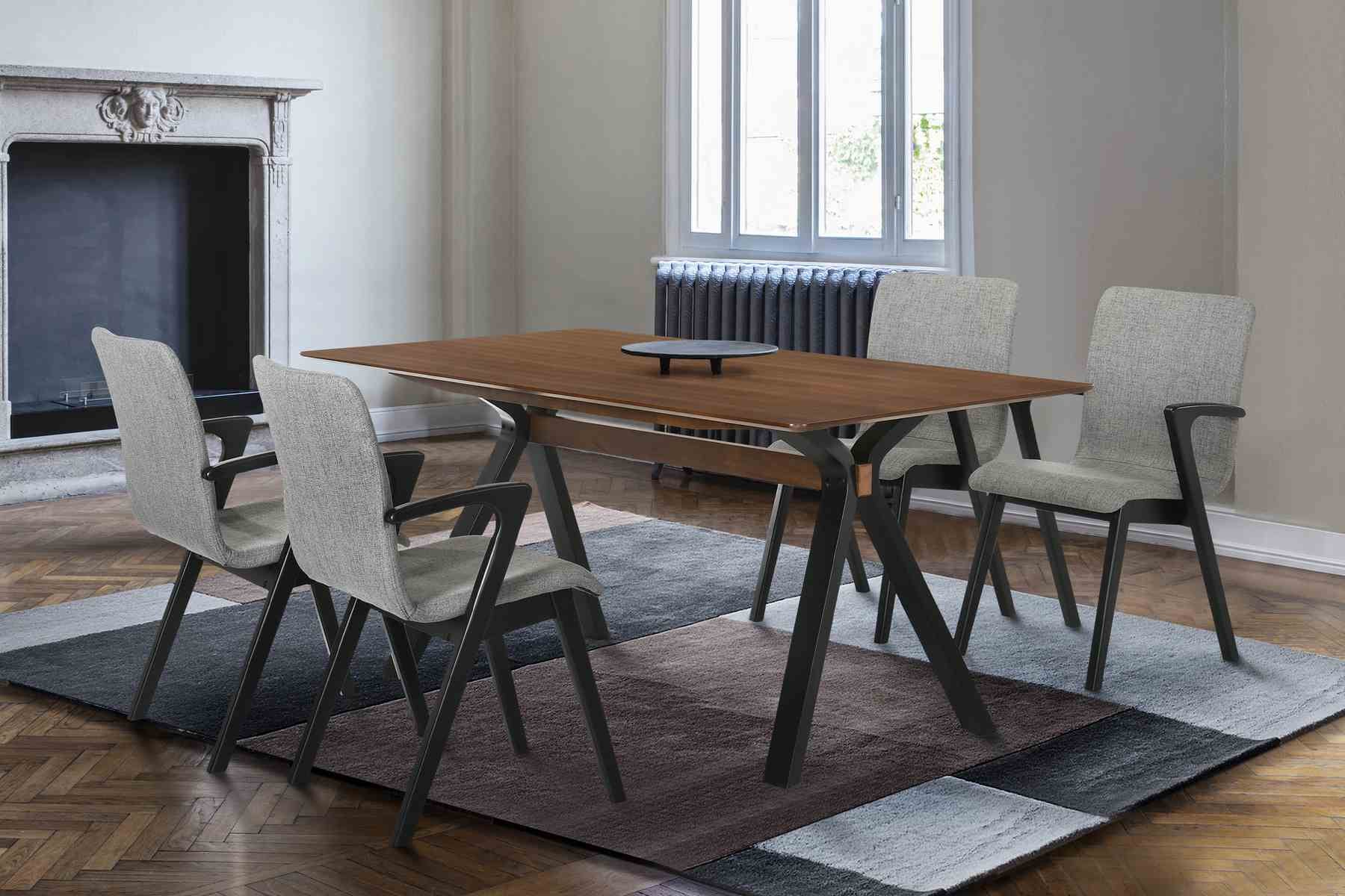 Laredo and Varde 5 Piece Black Rectangular Dining Set - Image 8