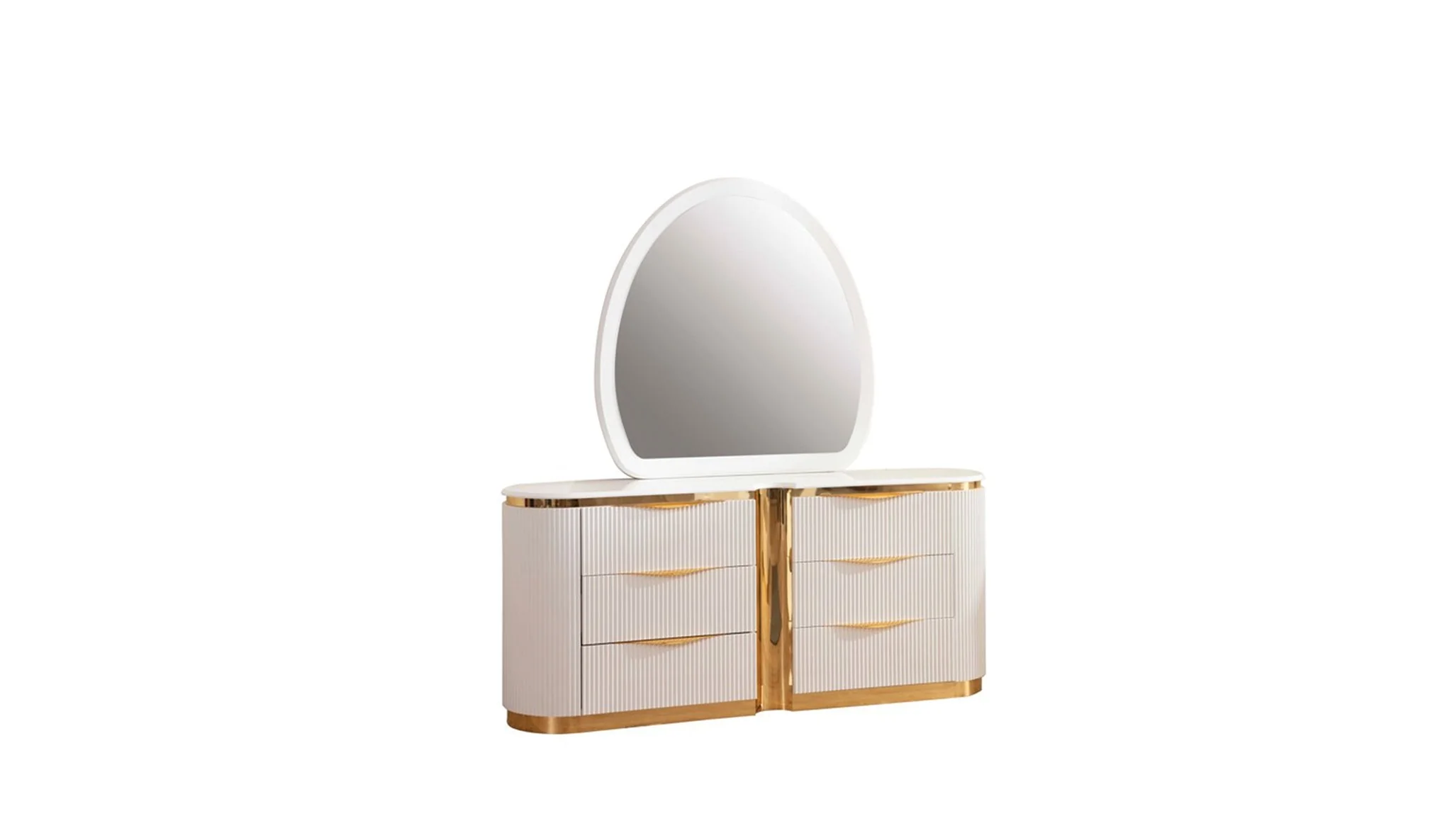 Laura King 5-n Pc Bedroom Set White - Image 7
