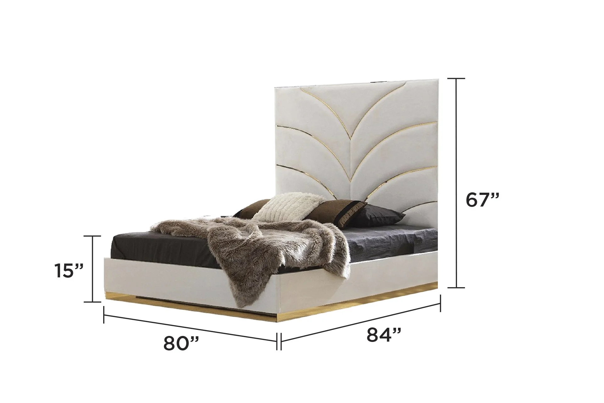 LAURA King Bed White - Image 6
