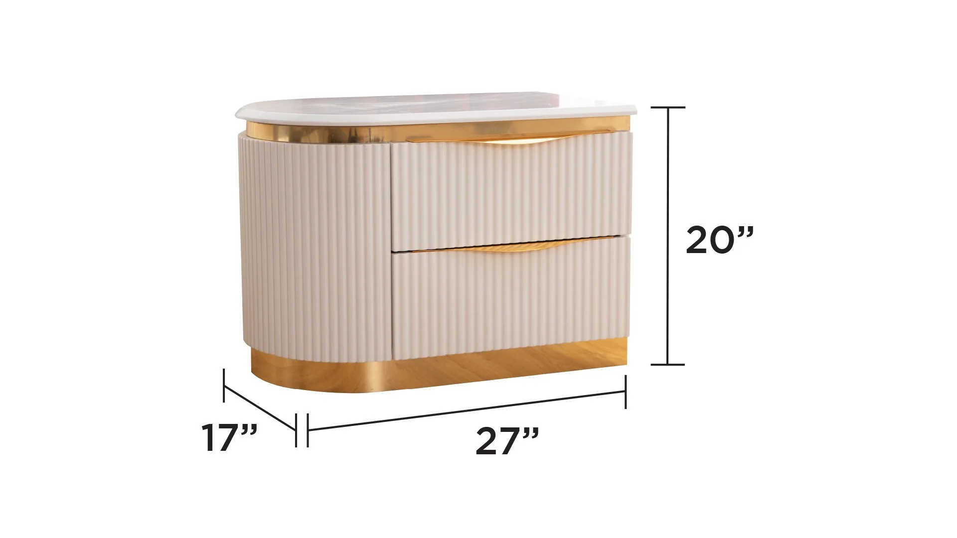 Laura Left - Nightstand White - Image 2