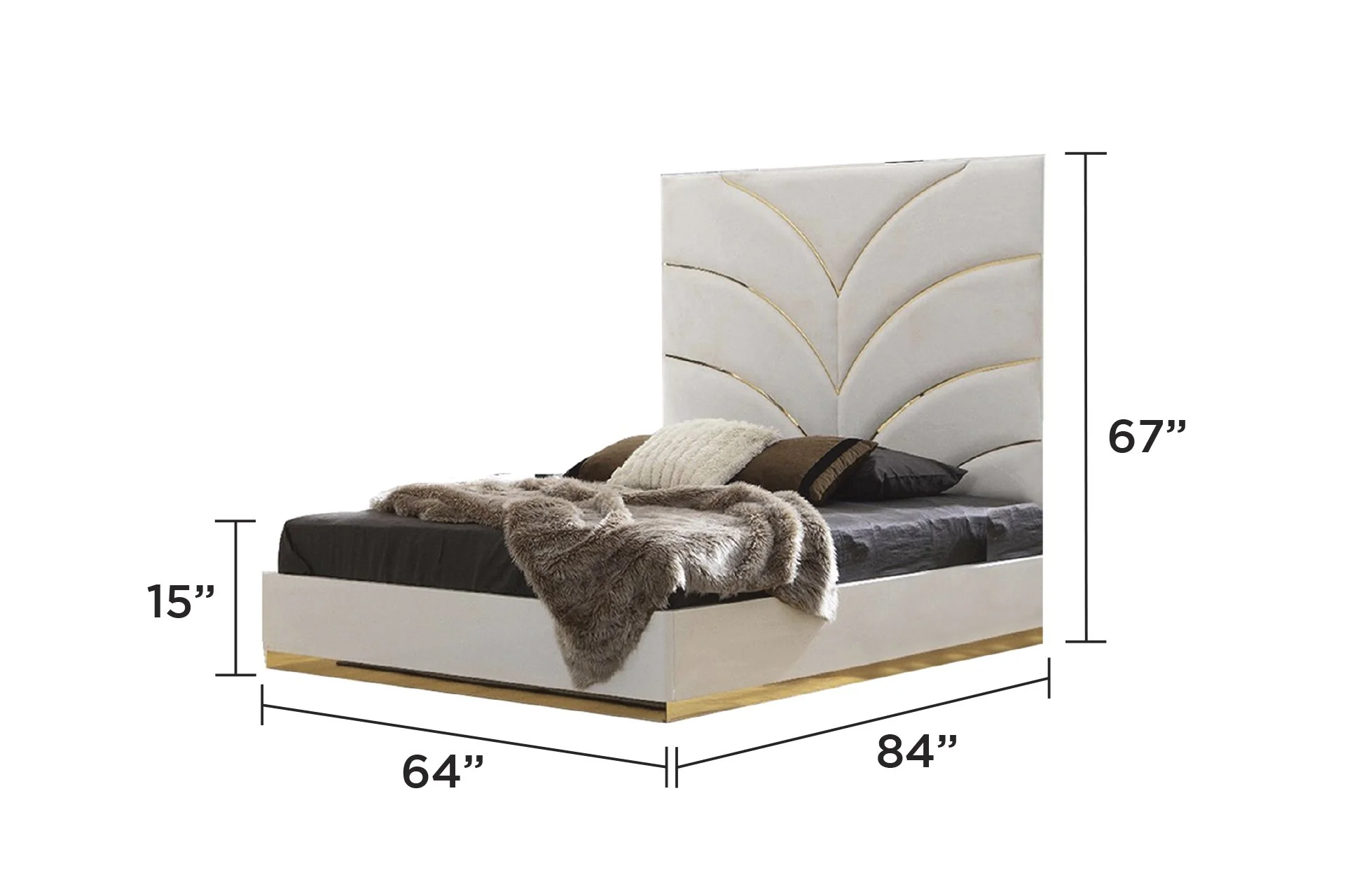 Laura Queen 6 Pc Bedroom Set White - Image 3