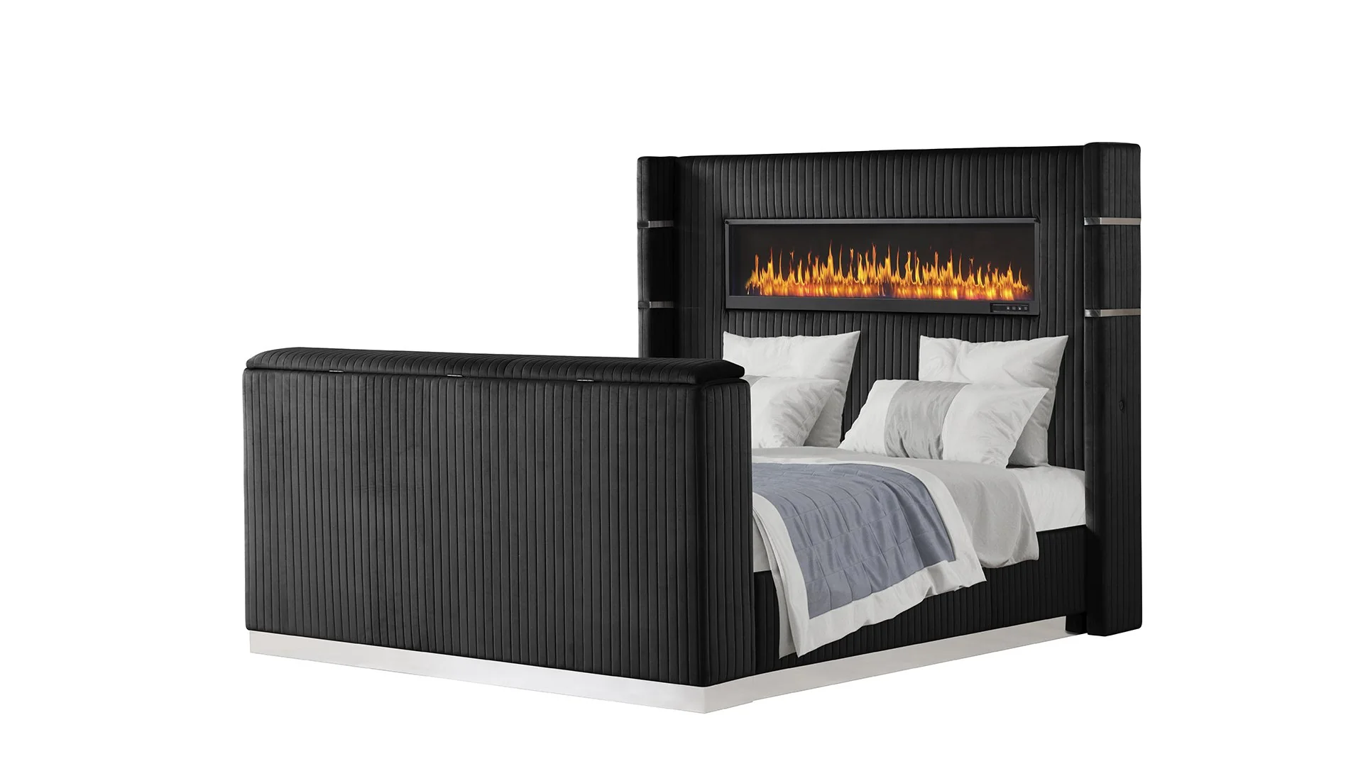 Lavish King 4PC Bedroom Set Black - Image 2