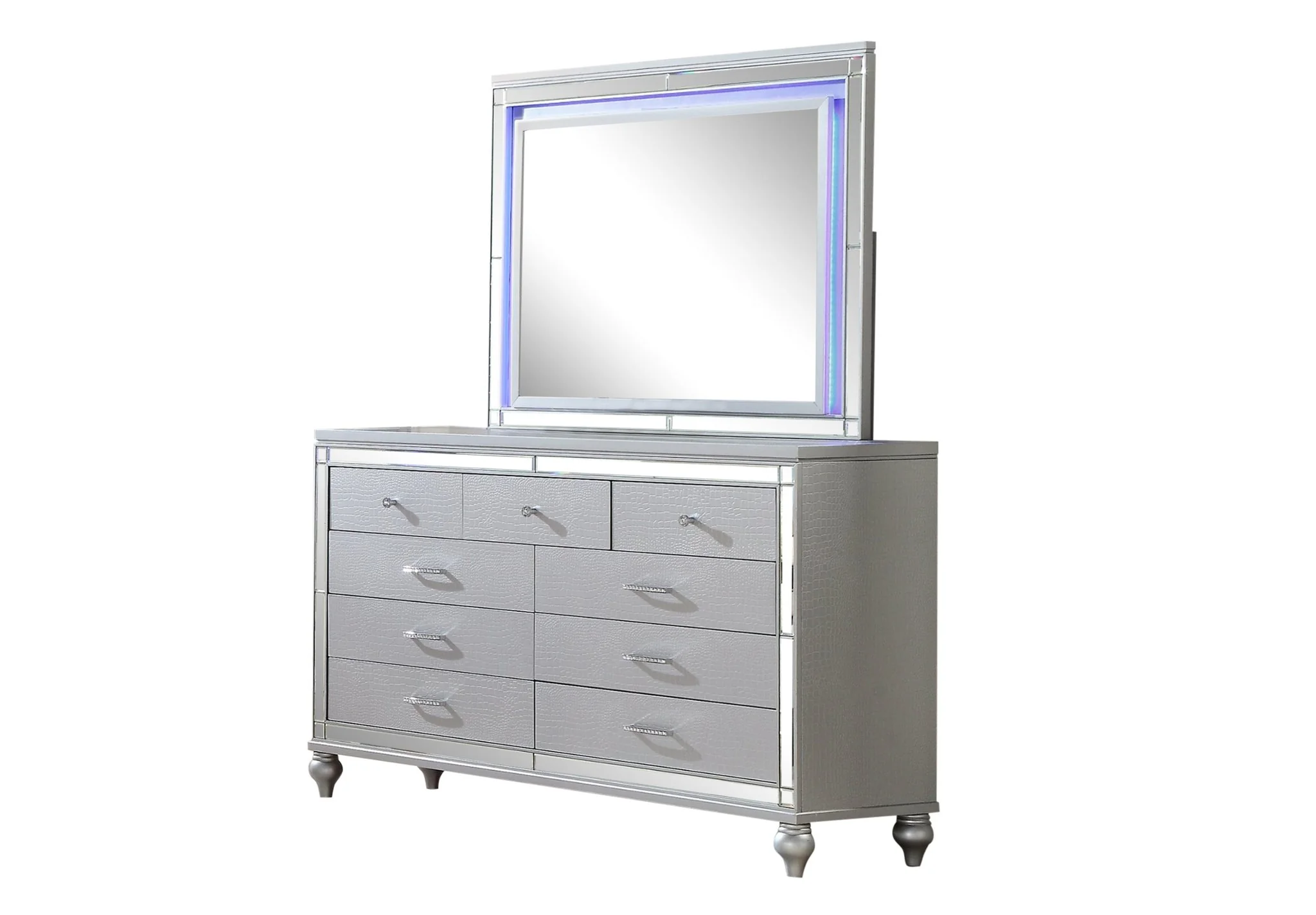 Lavish King 4PC Bedroom Set Gray - Image 13