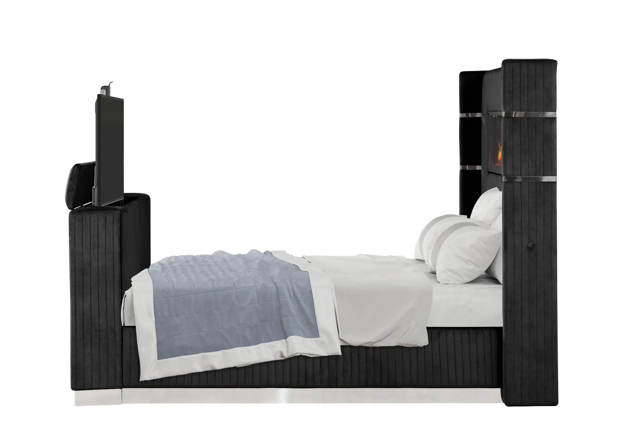 Lavish King 5PC Bedroom Set Black - Image 6