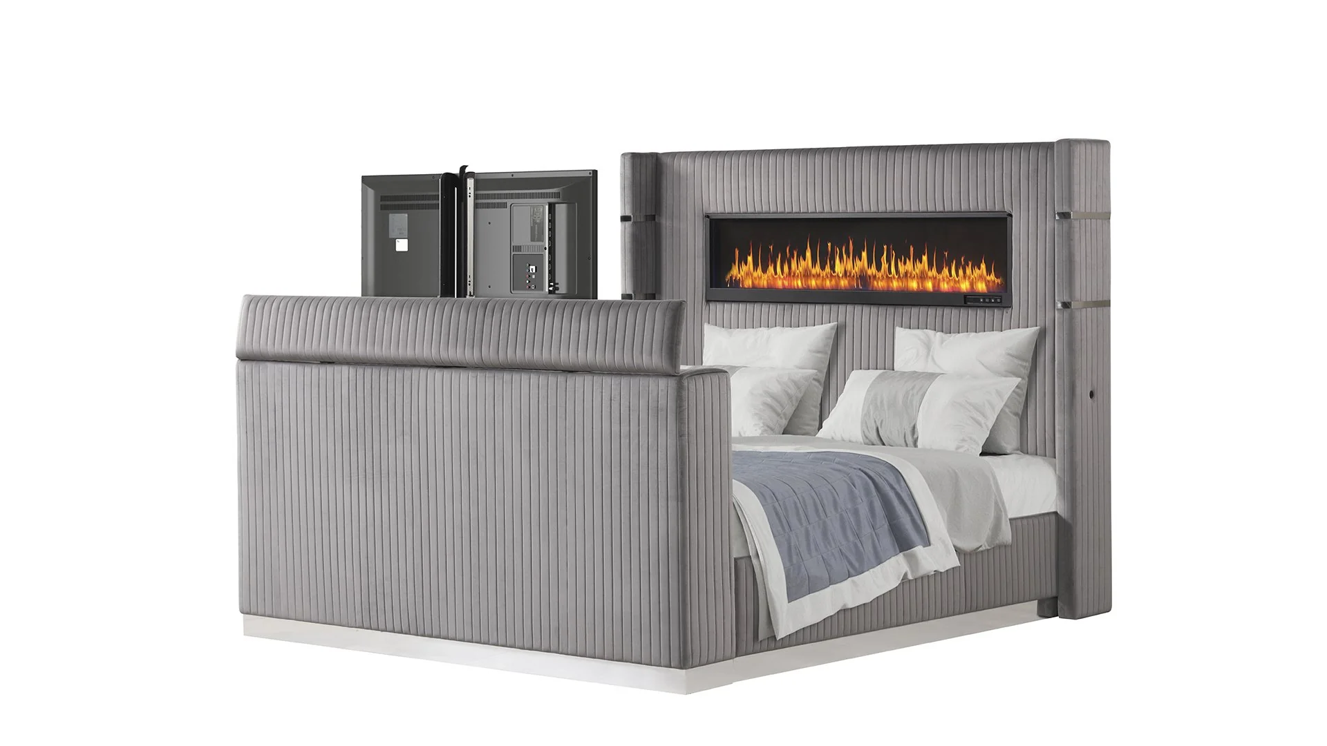 Lavish King Bed Gray