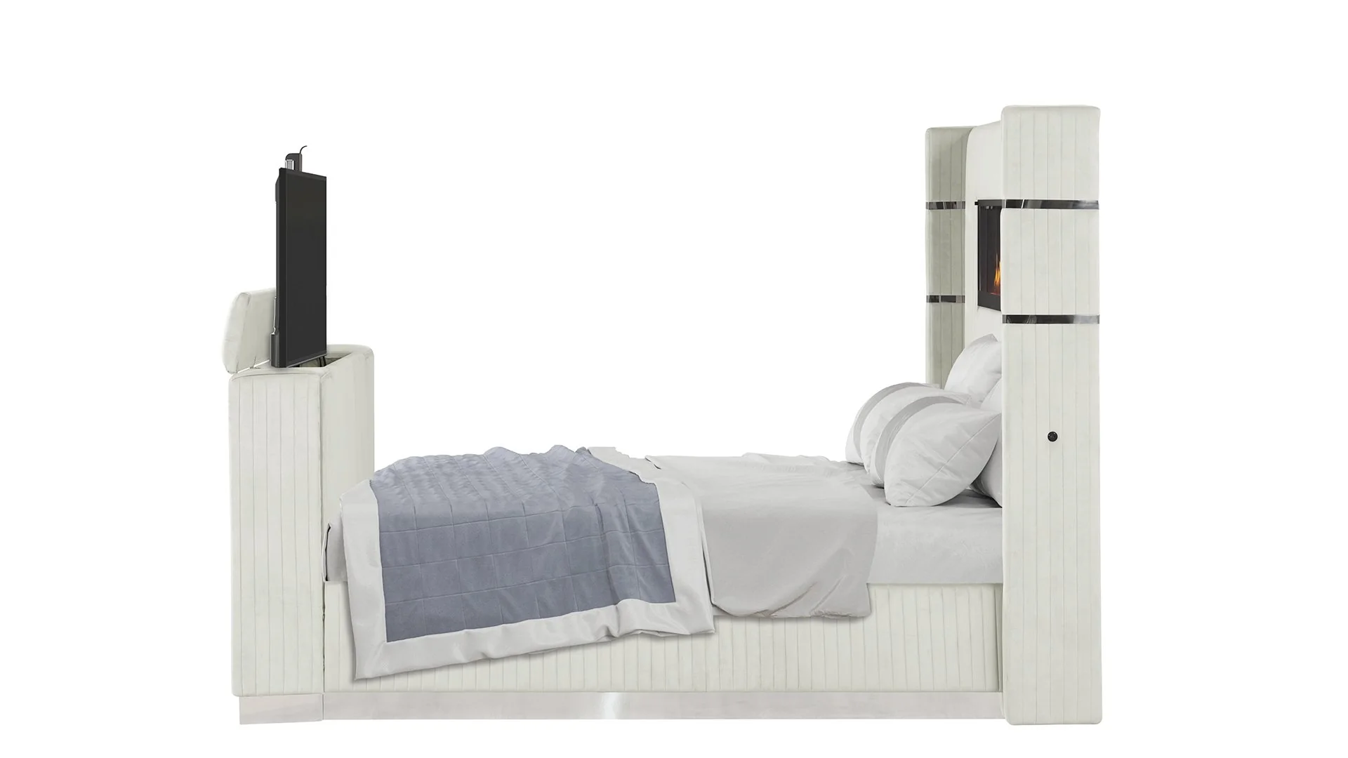 Lavish Queen 5PC Bedroom Set Beige - Image 4