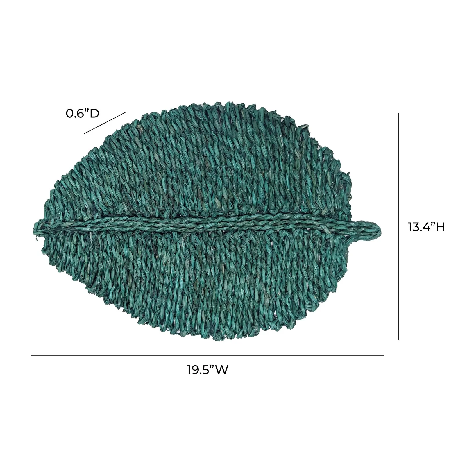 Leaf Green Seagrass Placemat - Set of 4 - Image 4