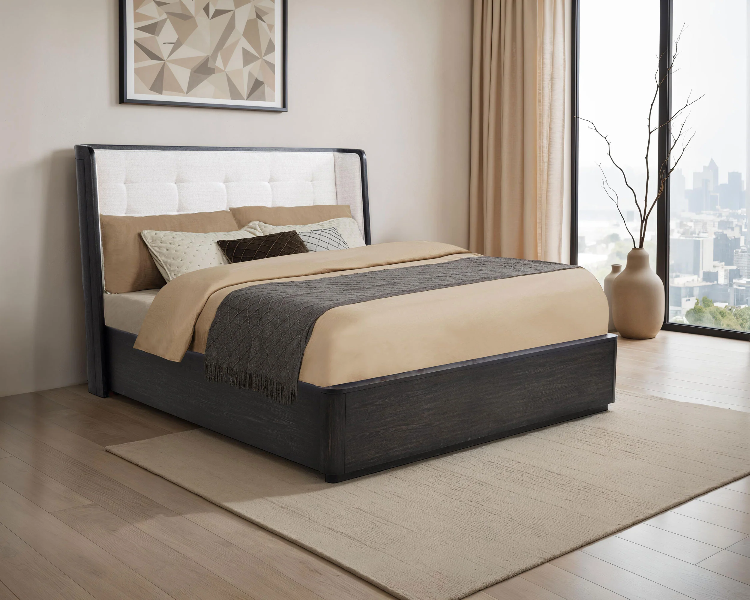Leandro Wingback Bed - Image 13