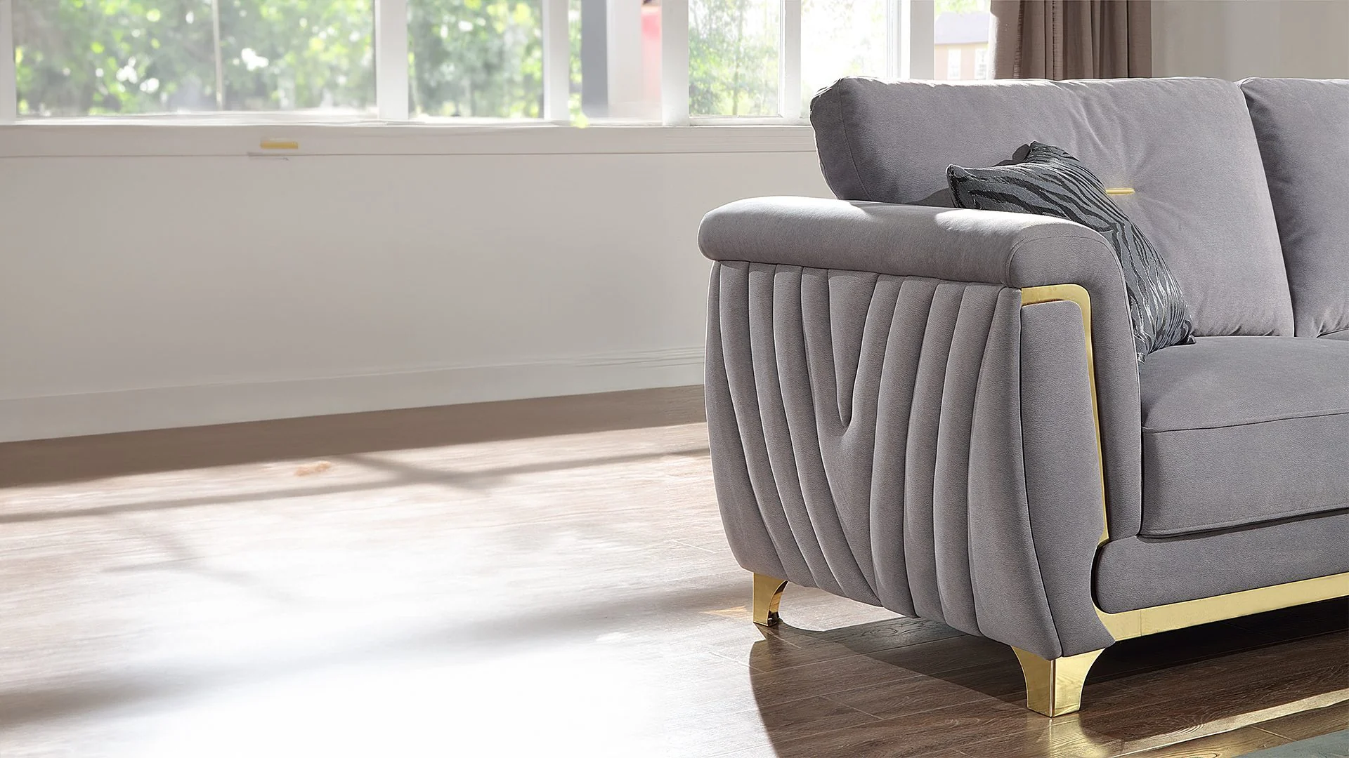 Leena Loveseat Gray - Image 4