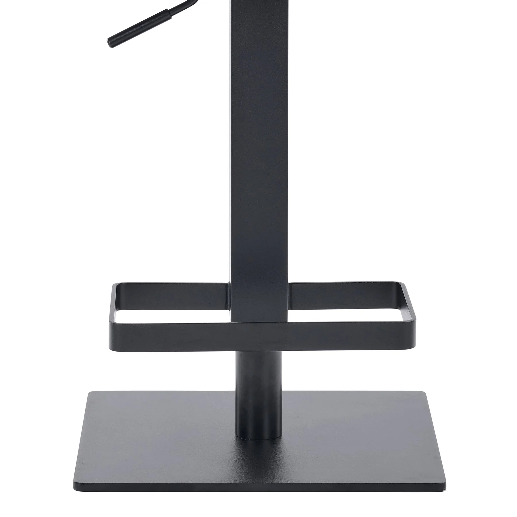 Legacy Adjustable Height Swivel Gray Faux Leather and Black Metal Bar Stool - Image 6
