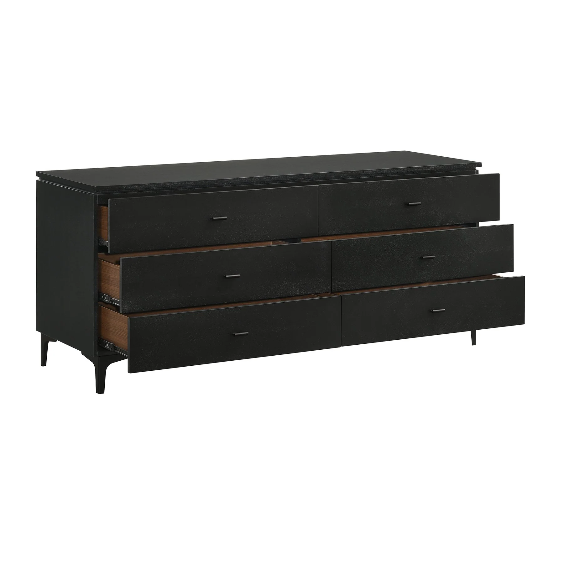 Legend 4 Piece Gray Fabric King Platform Bedroom Set with Dresser and Nightstands - Image 7