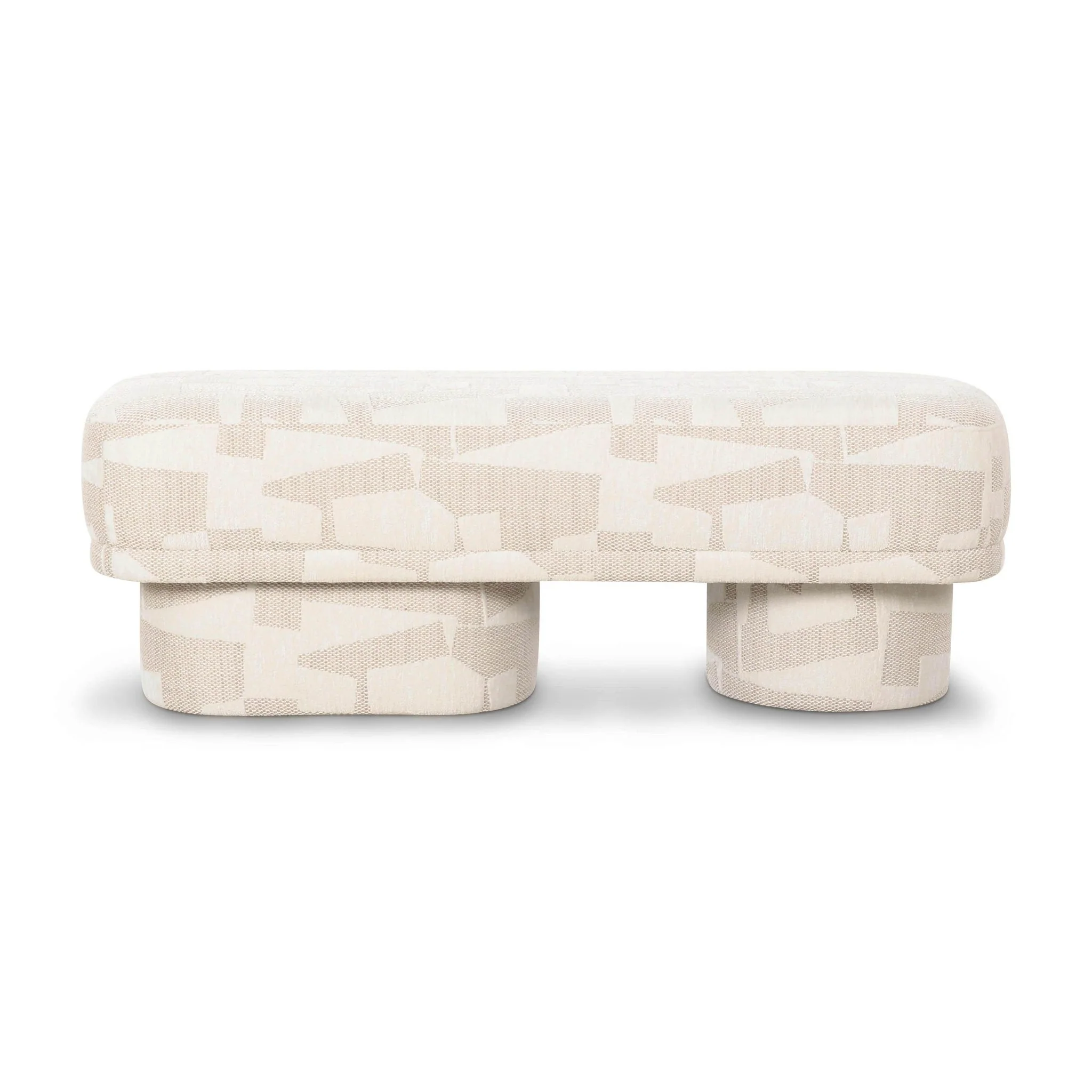 Lena Cream Jacquard Bench - Image 3