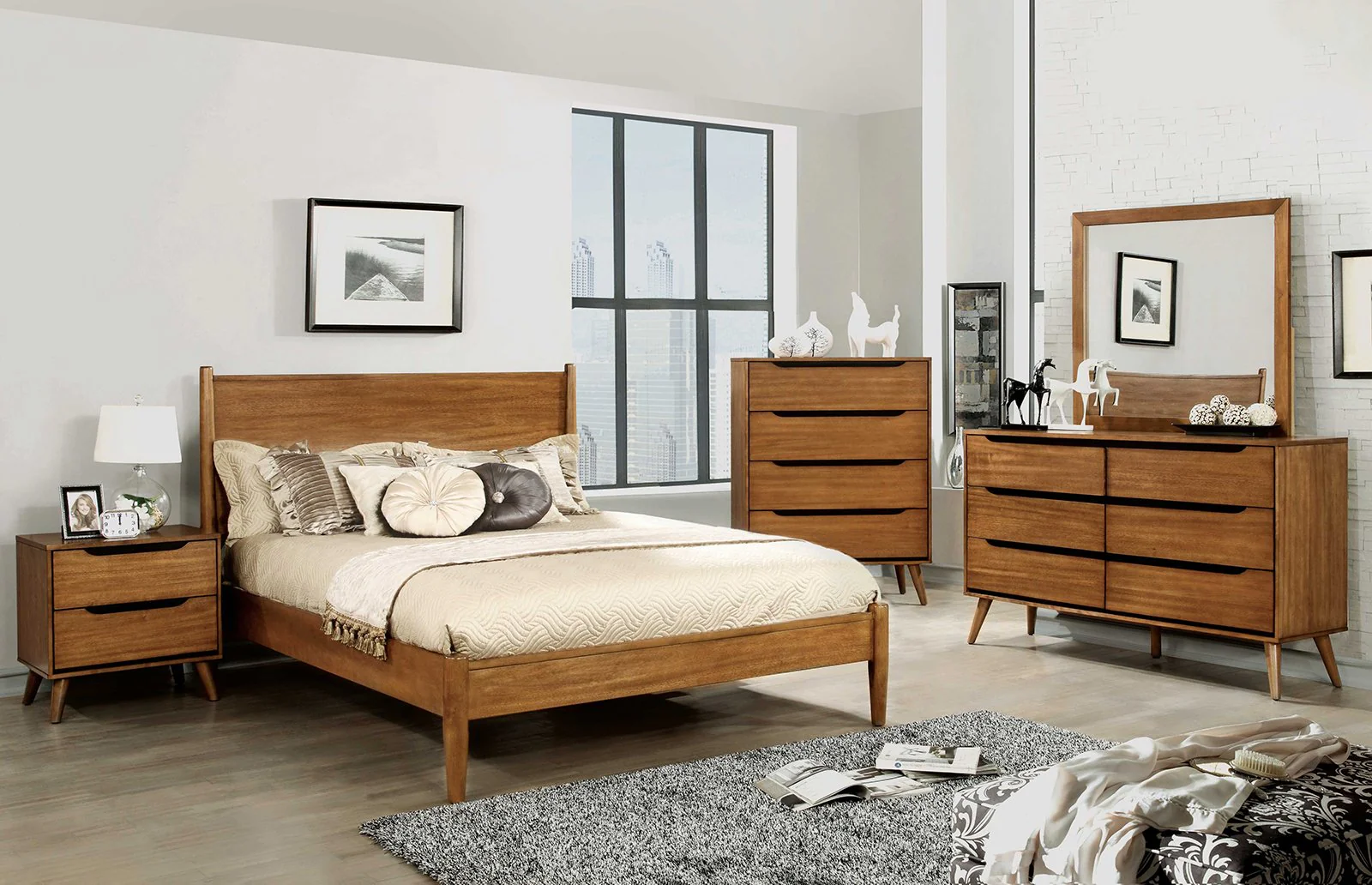 Lennart E.King Bed, Oak - Image 2
