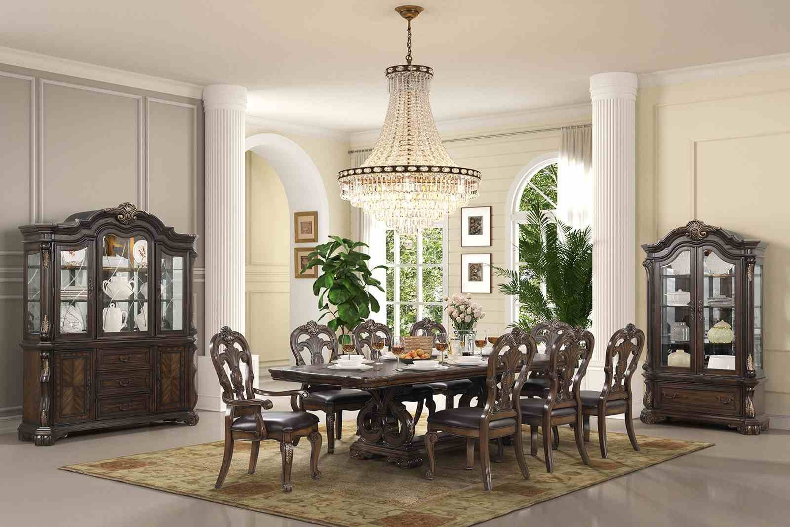 Leovanni 7 Pc. Dining Table Set (2AC+4SC)