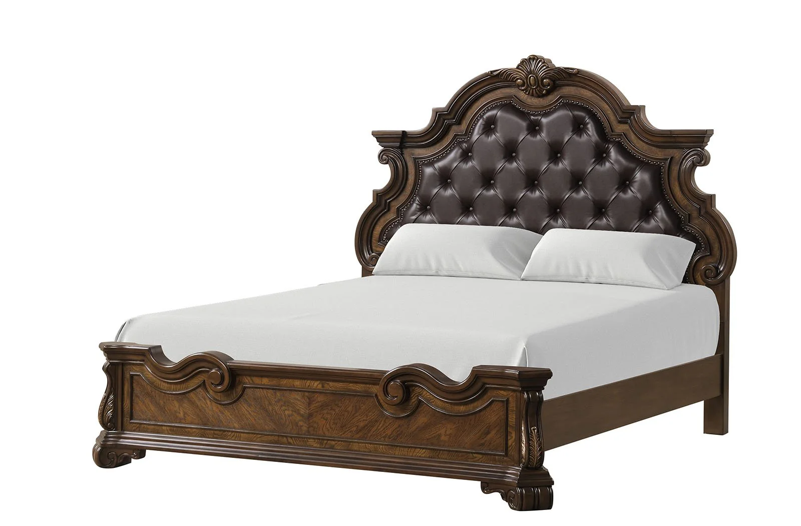 Leovanni E.King Uph Bed, Dark Brown - Image 3