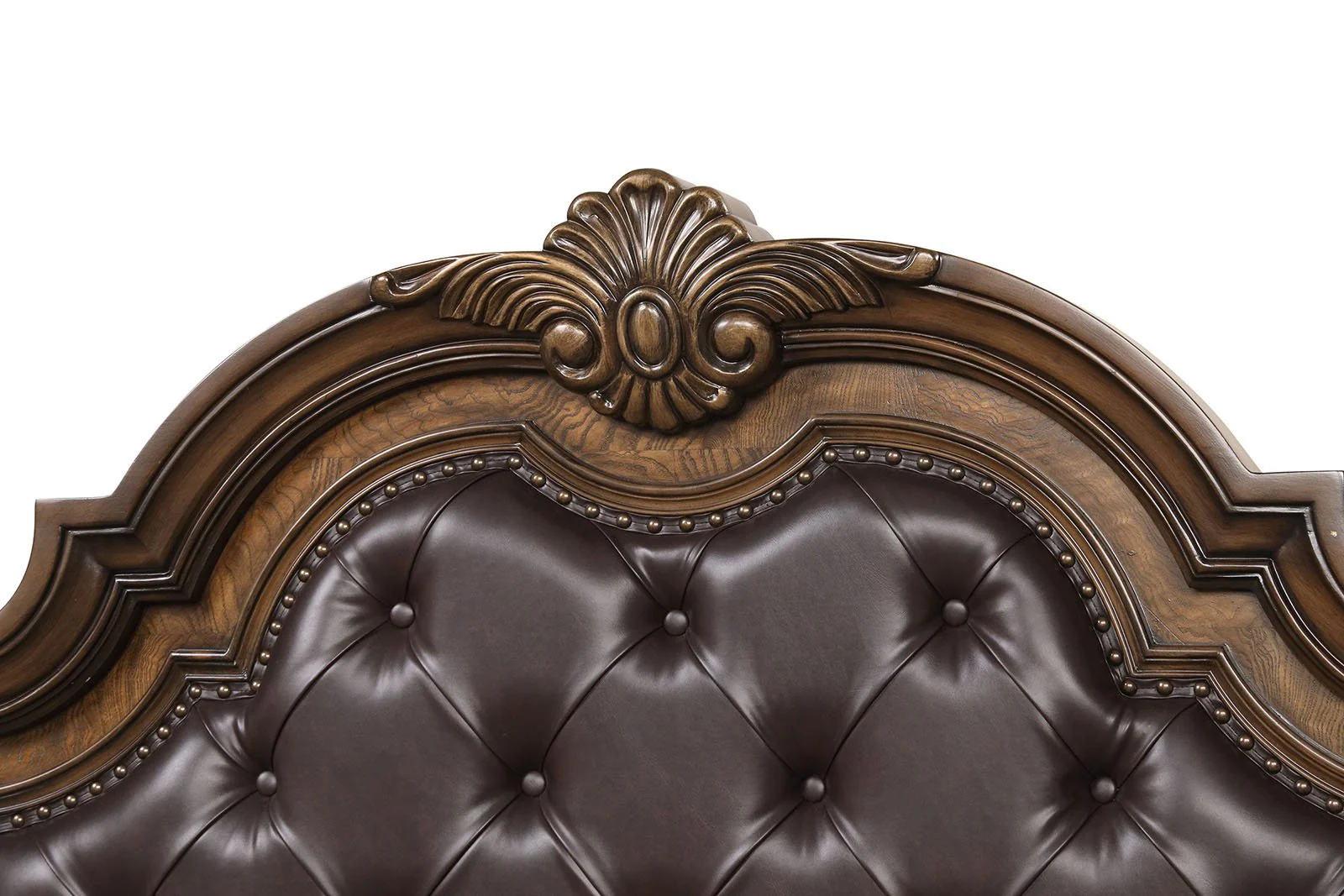 Leovanni Queen Uph Bed, Dark Brown - Image 7