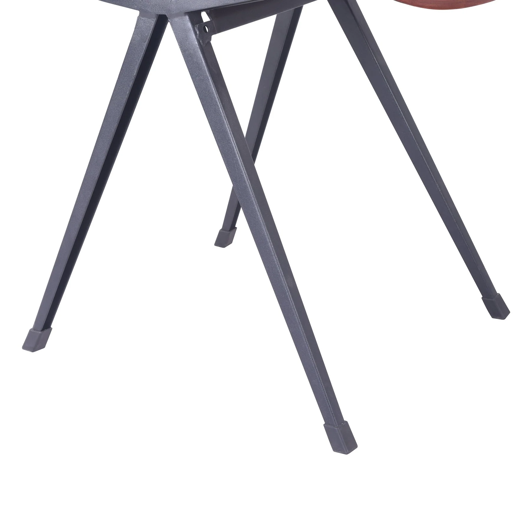 Levi Industrial Dining Chair in Black Metal with Wood Seat and Back - Set of 2 - Image 7