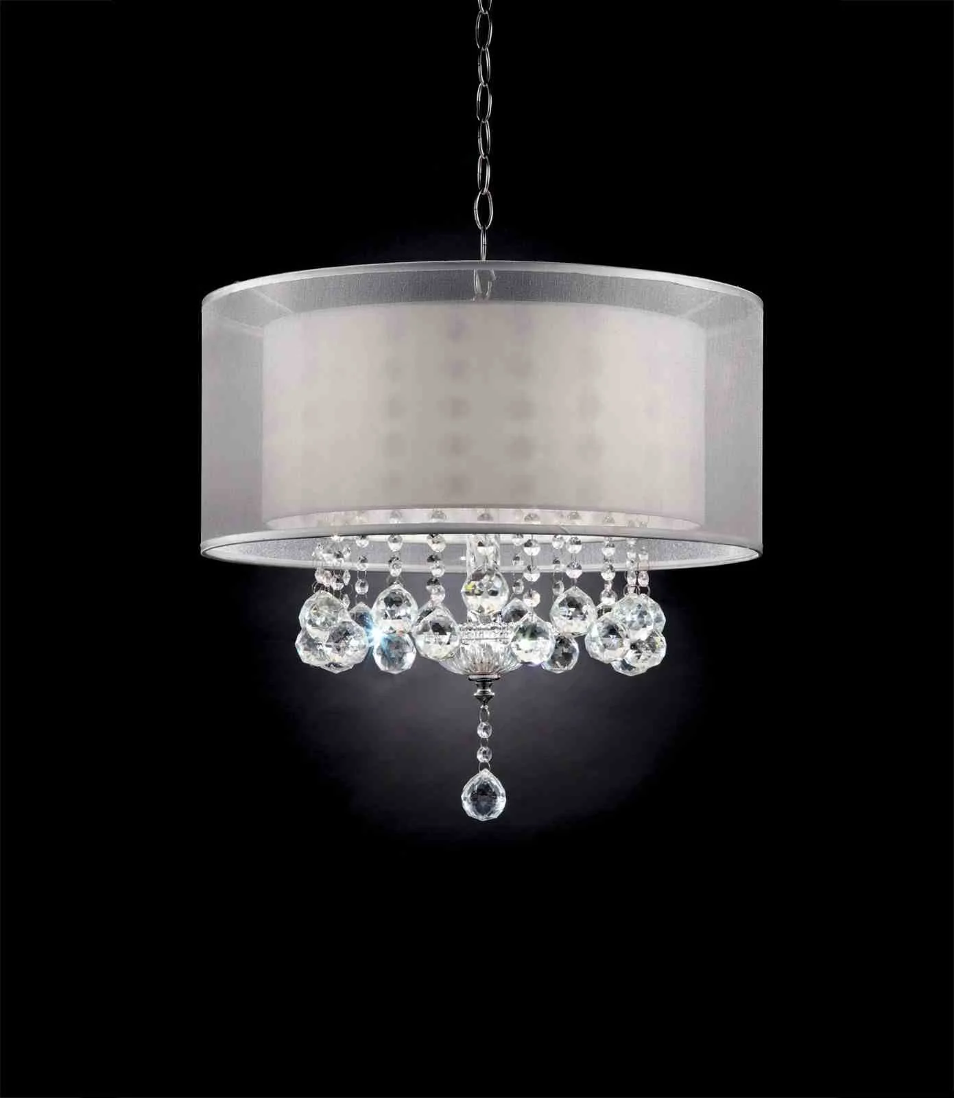 Lila 19"H Ceiling Lamp, Hanging Crystal
