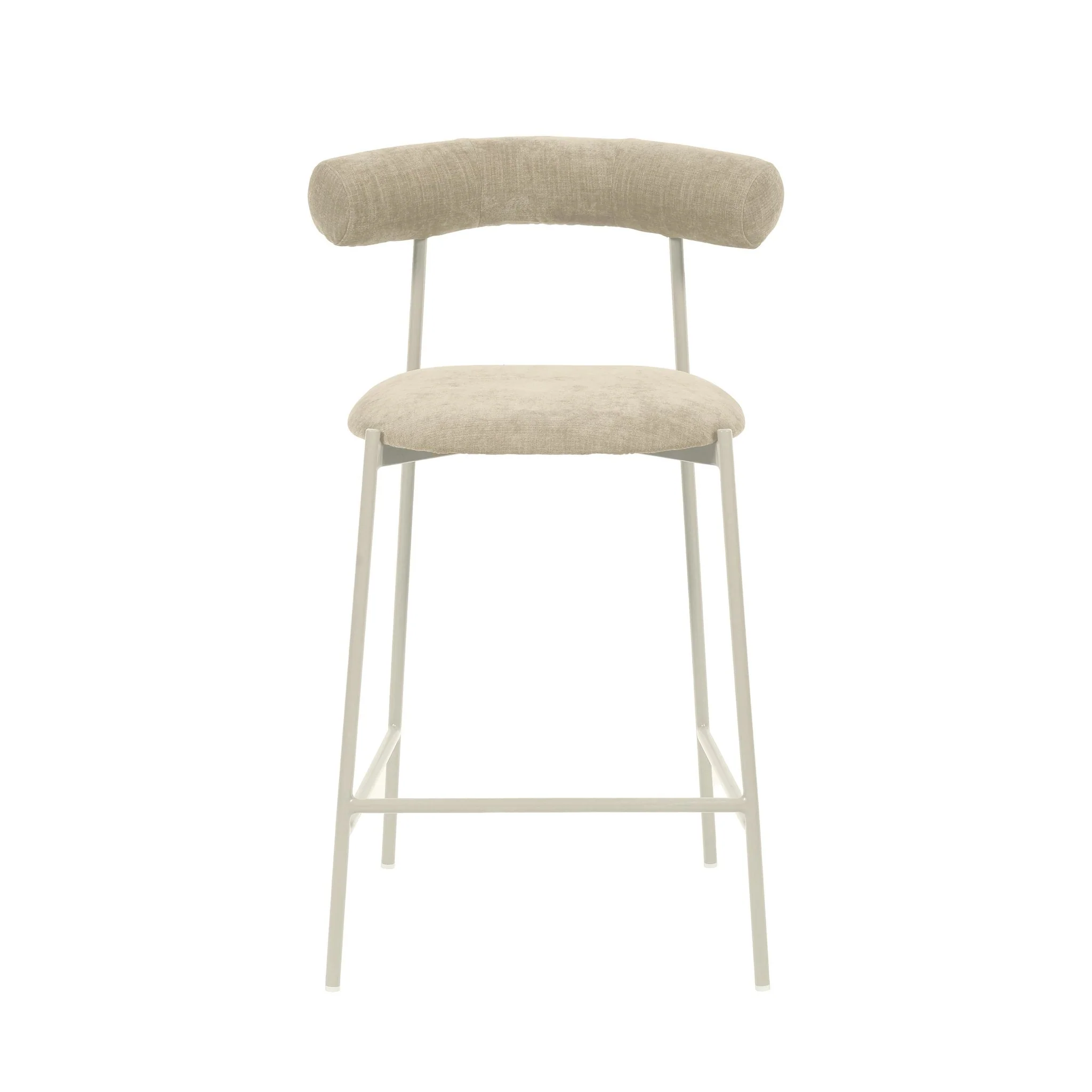 Liliana Taupe Performance Velvet Counter Stool - Image 2