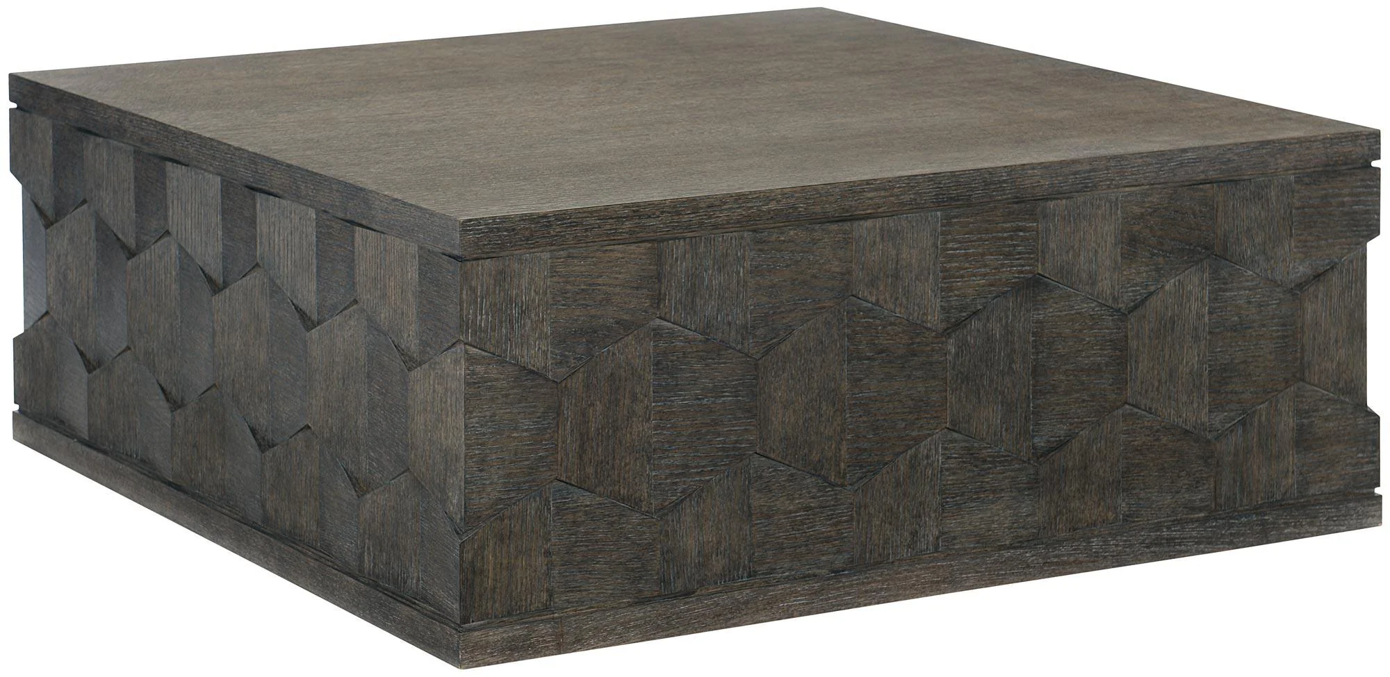 Linea Square Cocktail Table in Cerused Charcoal 384-011B