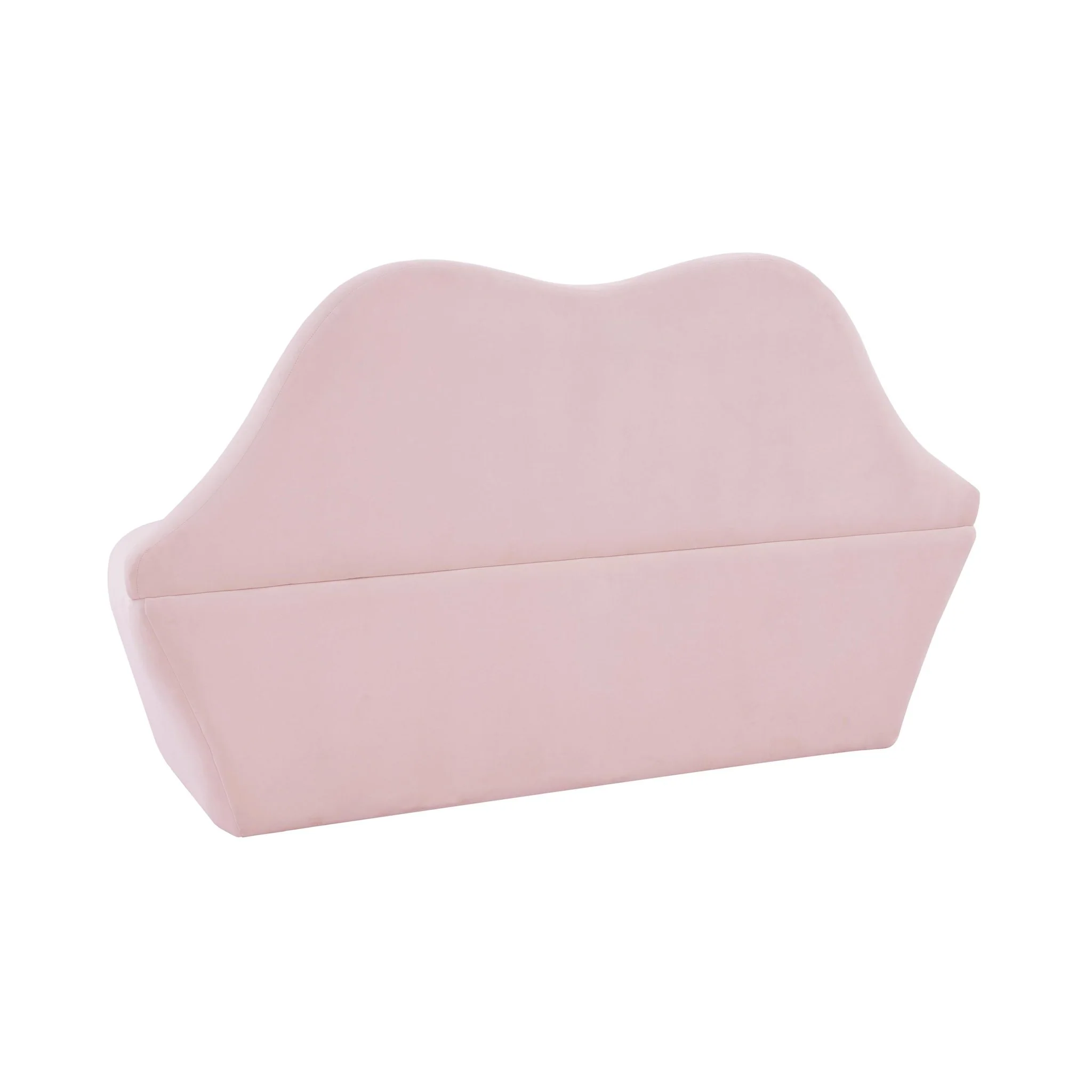 Lips Blush Velvet Settee - Image 4