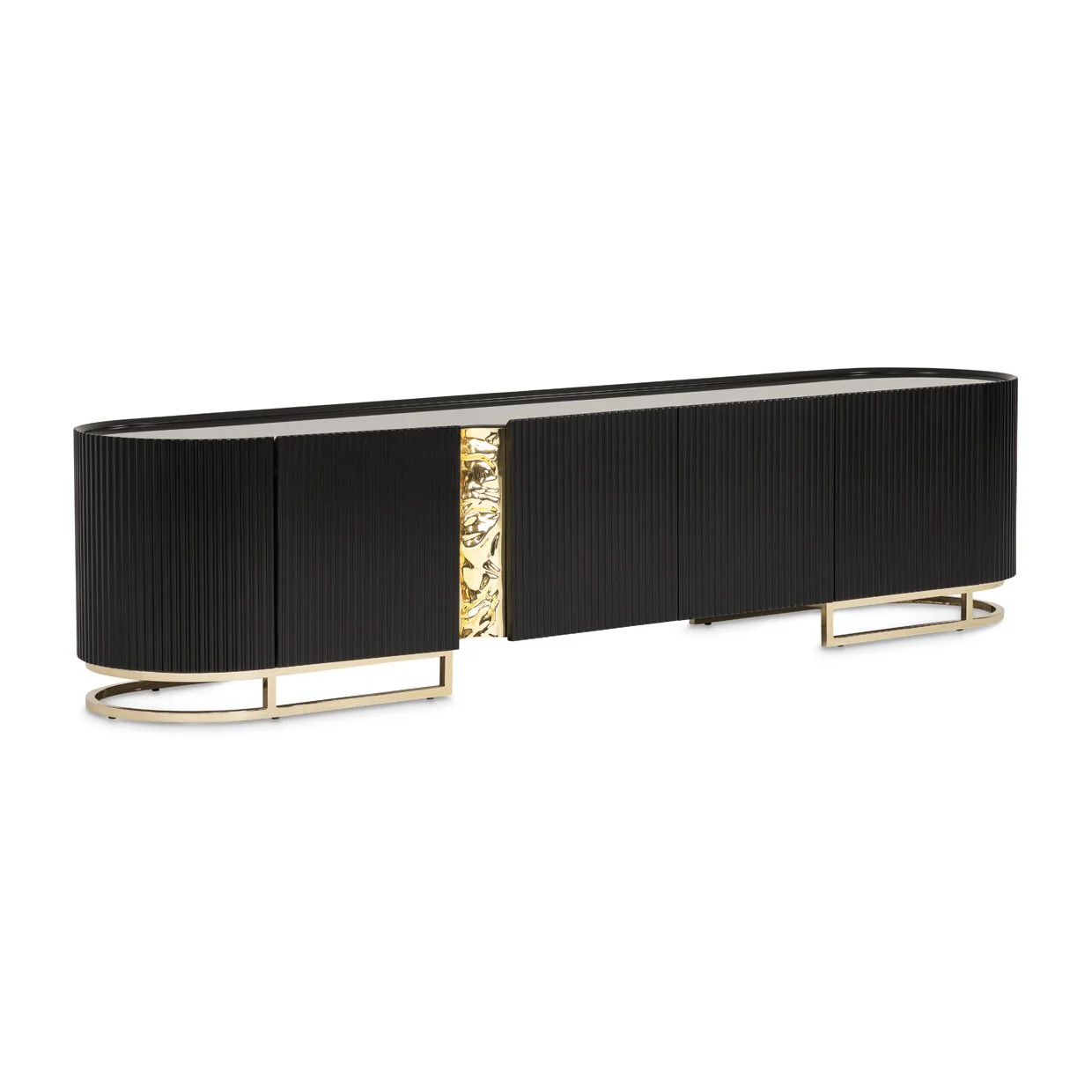 Lisbon Media Cabinet - Silken Matte Black - Image 2