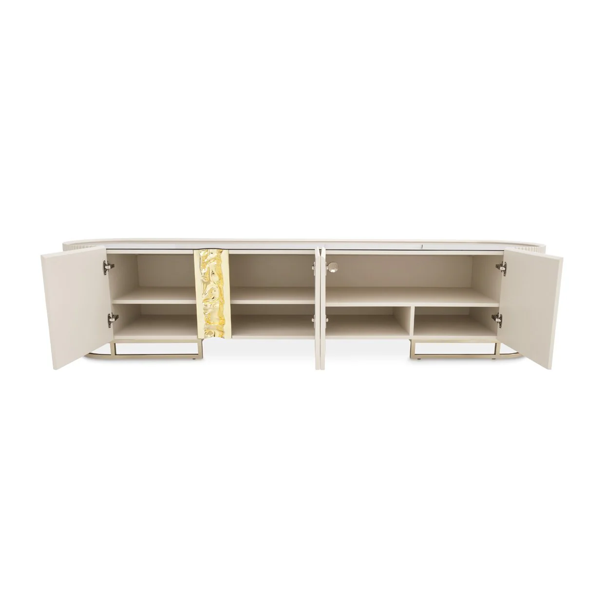 Lisbon Media Cabinet - Silken Matte Cream - Image 2