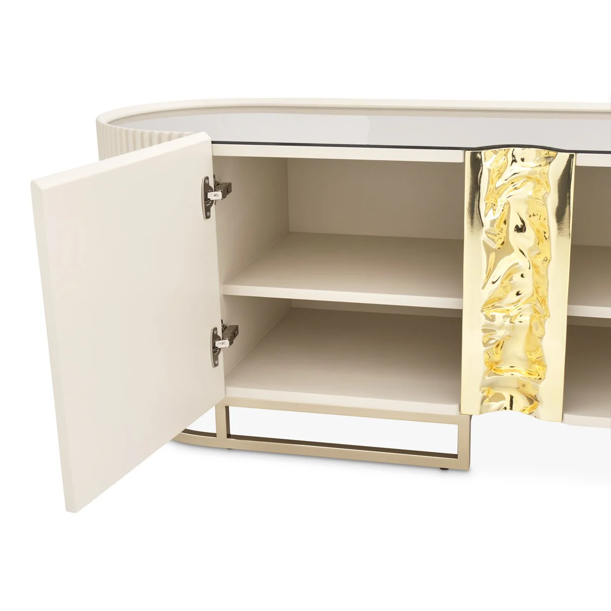 Lisbon Media Cabinet - Silken Matte Cream - Image 4