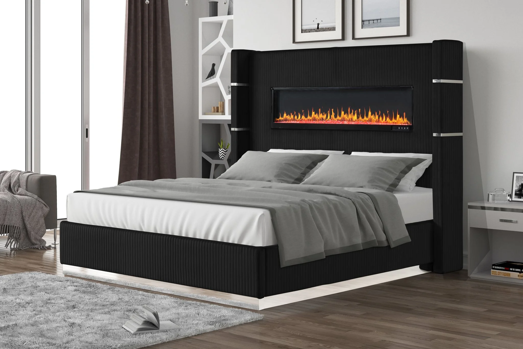 Lizelle Queen Bed Black - Image 2
