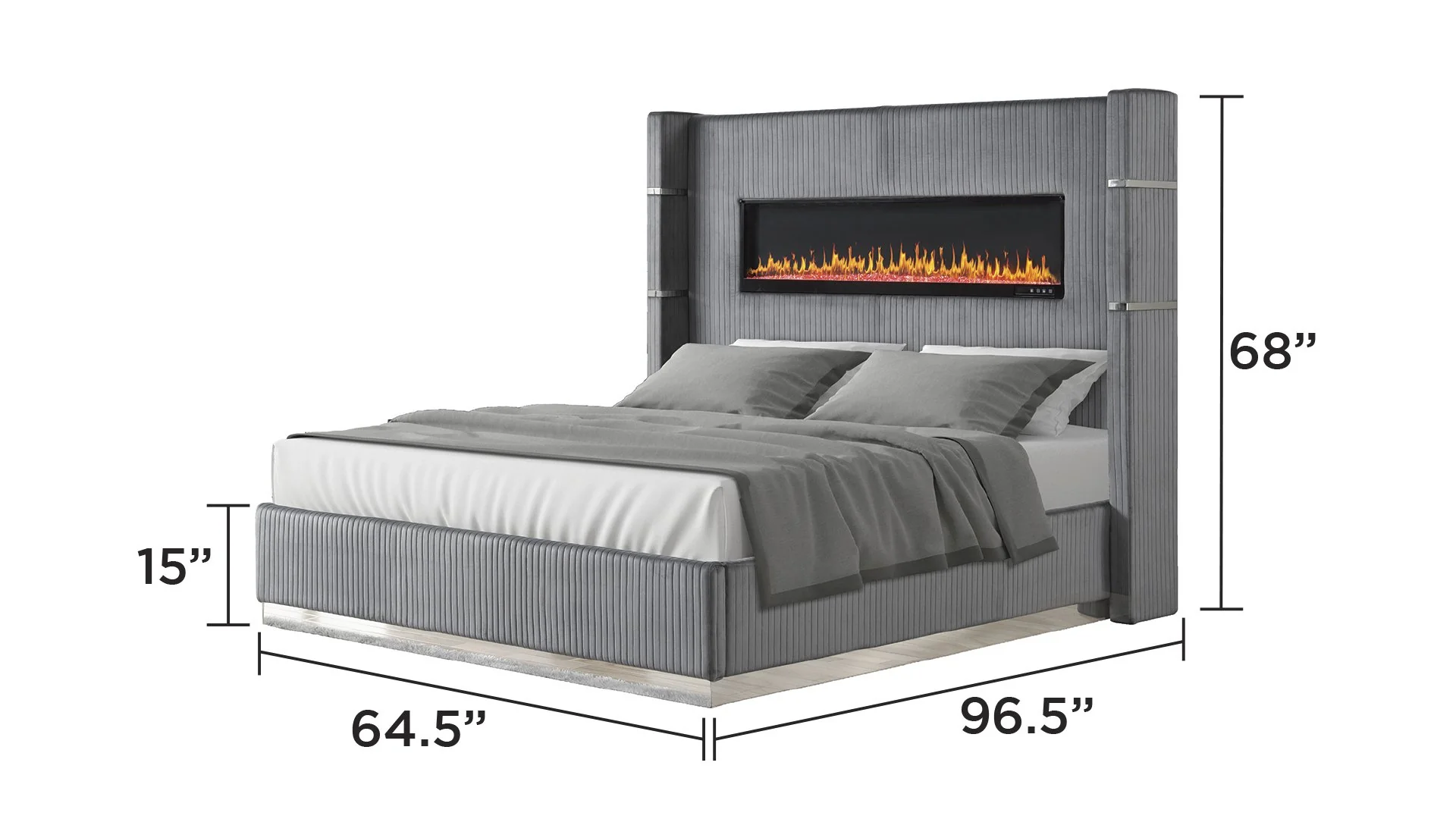 Lizelle Queen Bed Gray - Image 3
