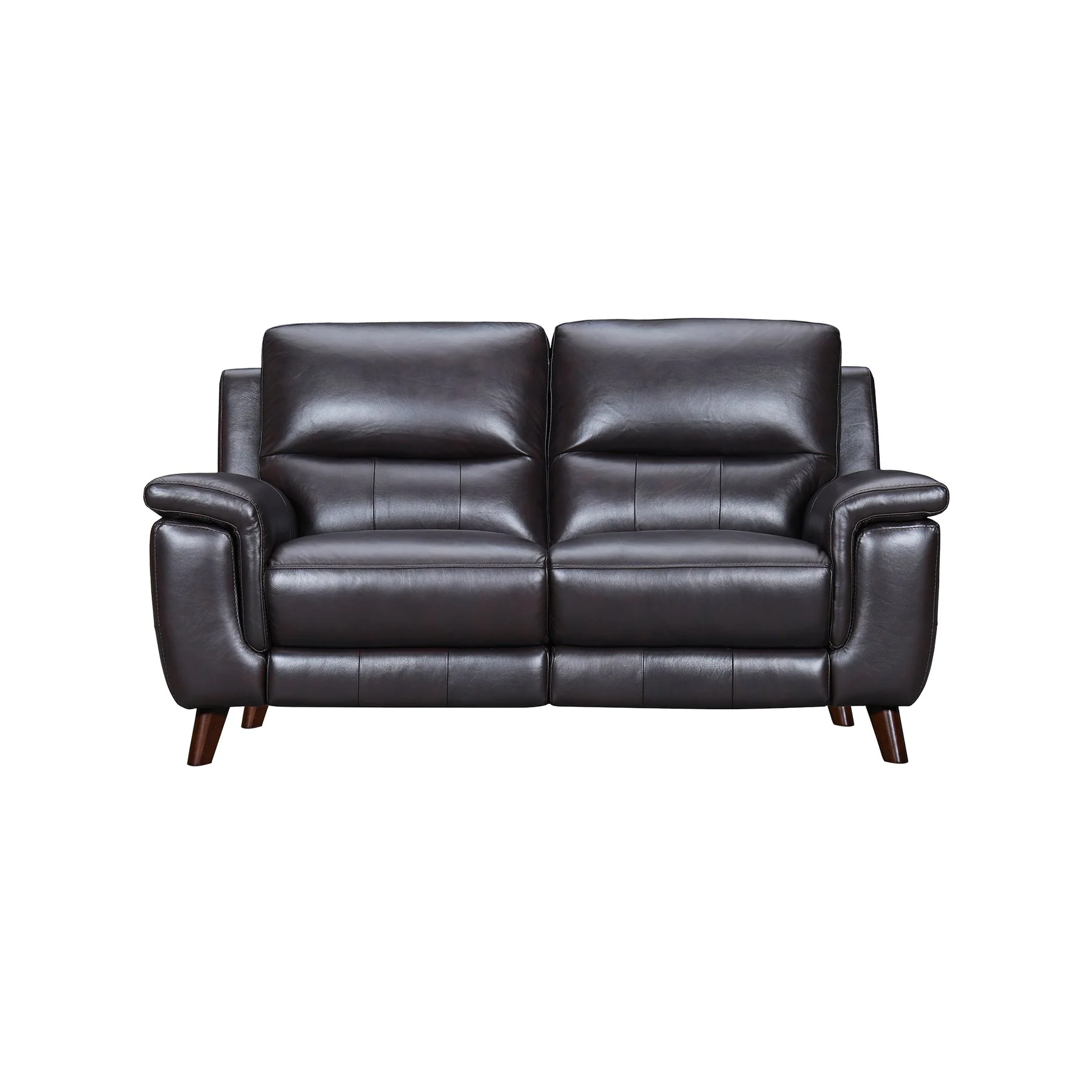 Lizette 65" Brown Leather Power Recliner Loveseat with USB