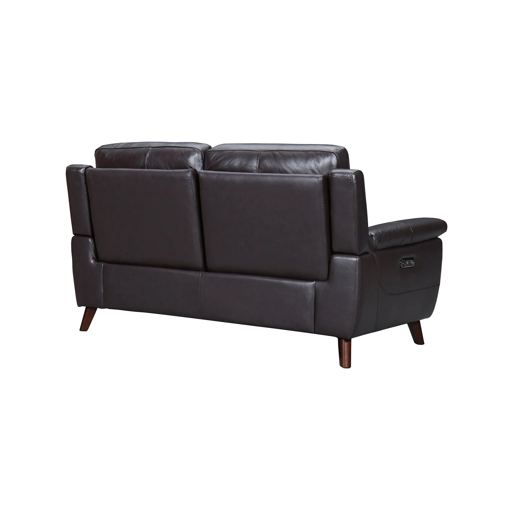 Lizette 65" Brown Leather Power Recliner Loveseat with USB - Image 3