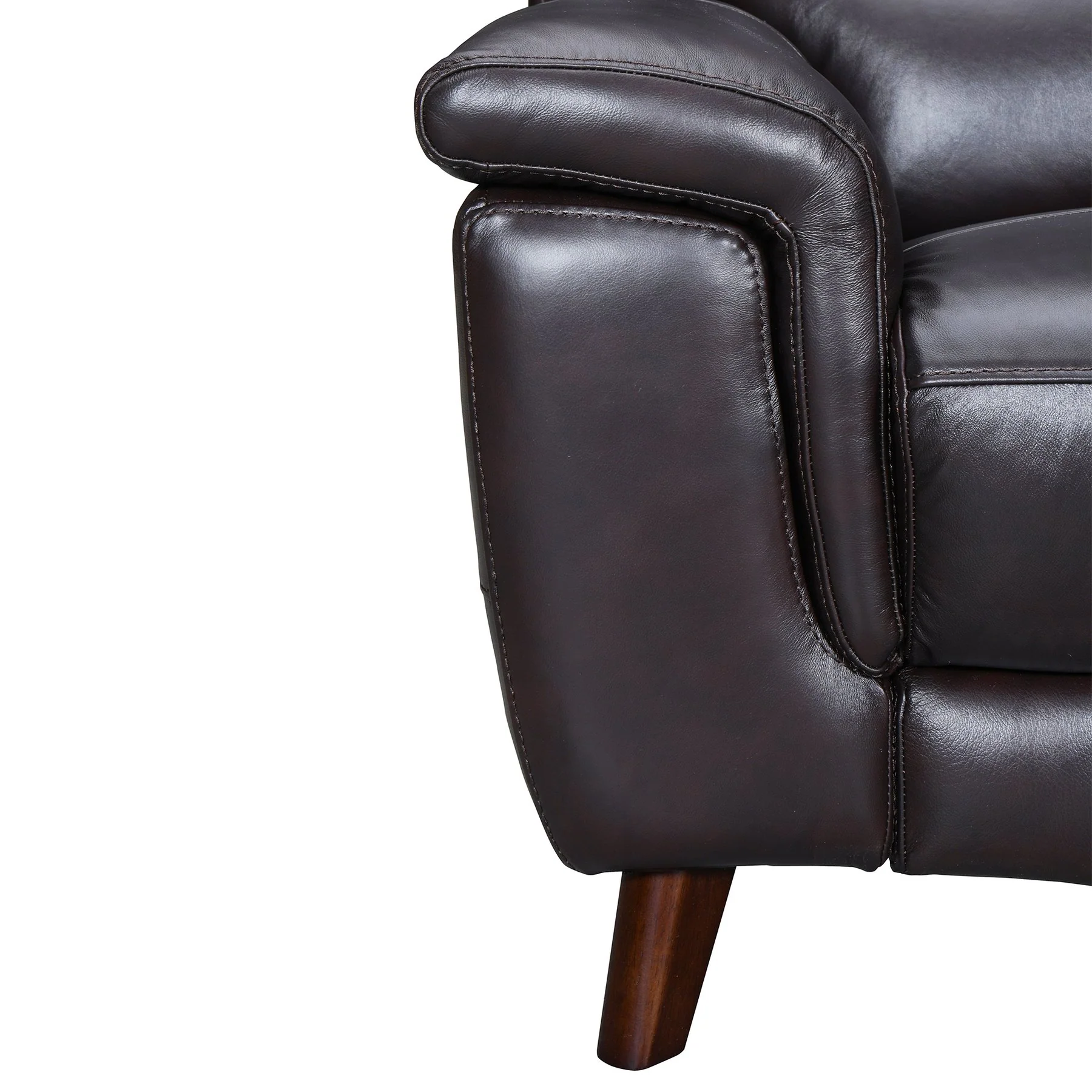 Lizette 65" Brown Leather Power Recliner Loveseat with USB - Image 4