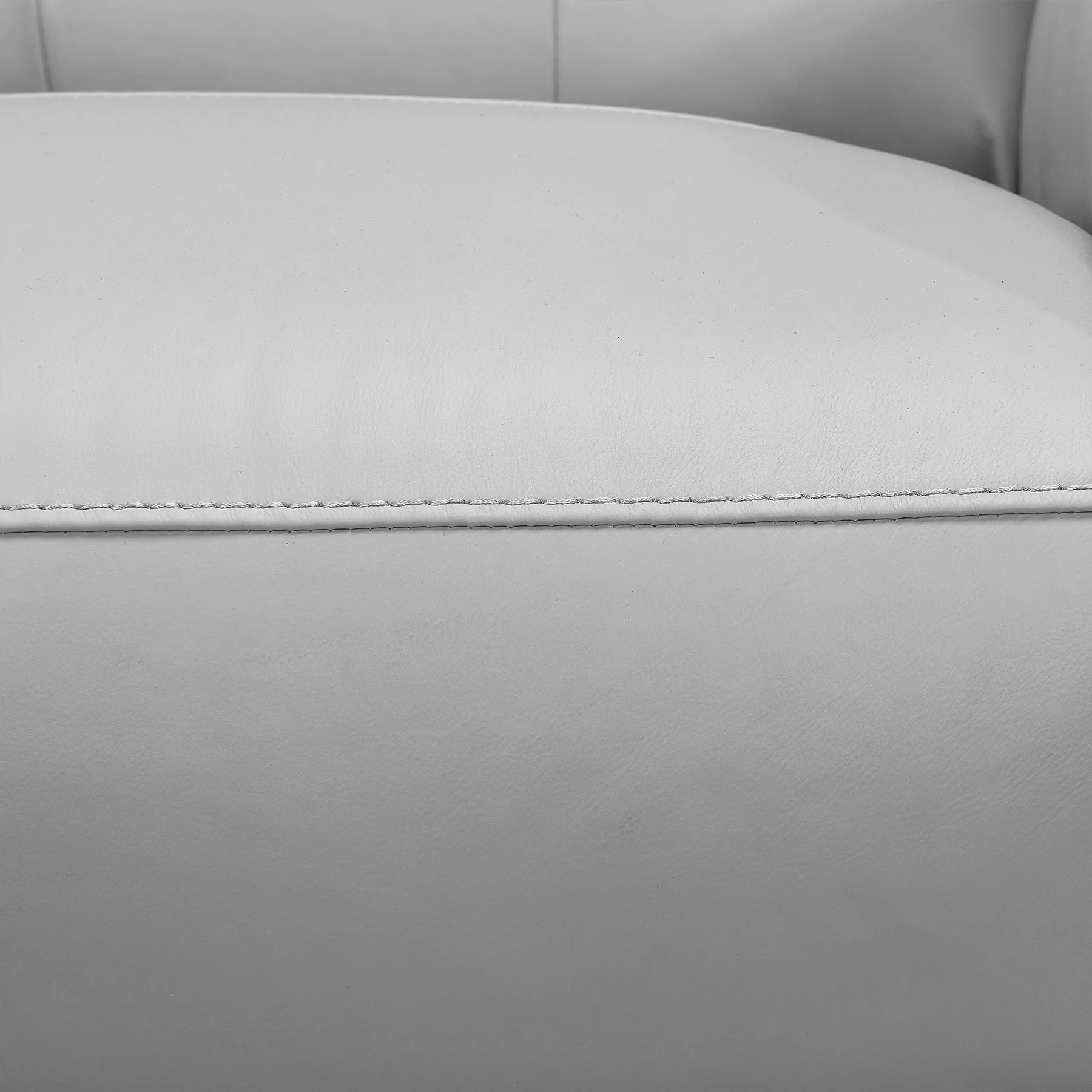 Lizette Contemporary Sofa in Dark Brown Wood Finish and Dove Gray Genuine Leather - Image 8