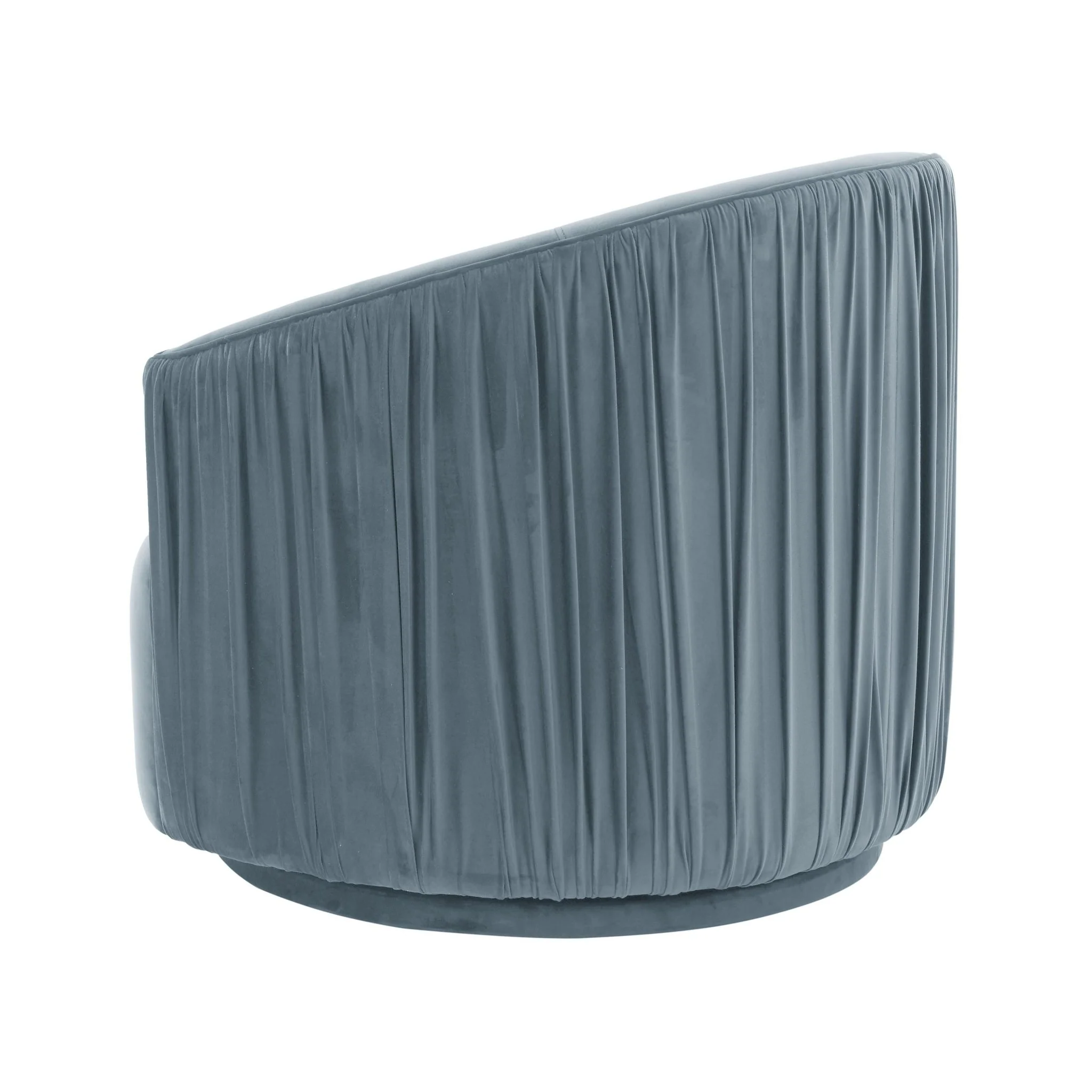 London Blue Pleated Swivel Chair - Image 4