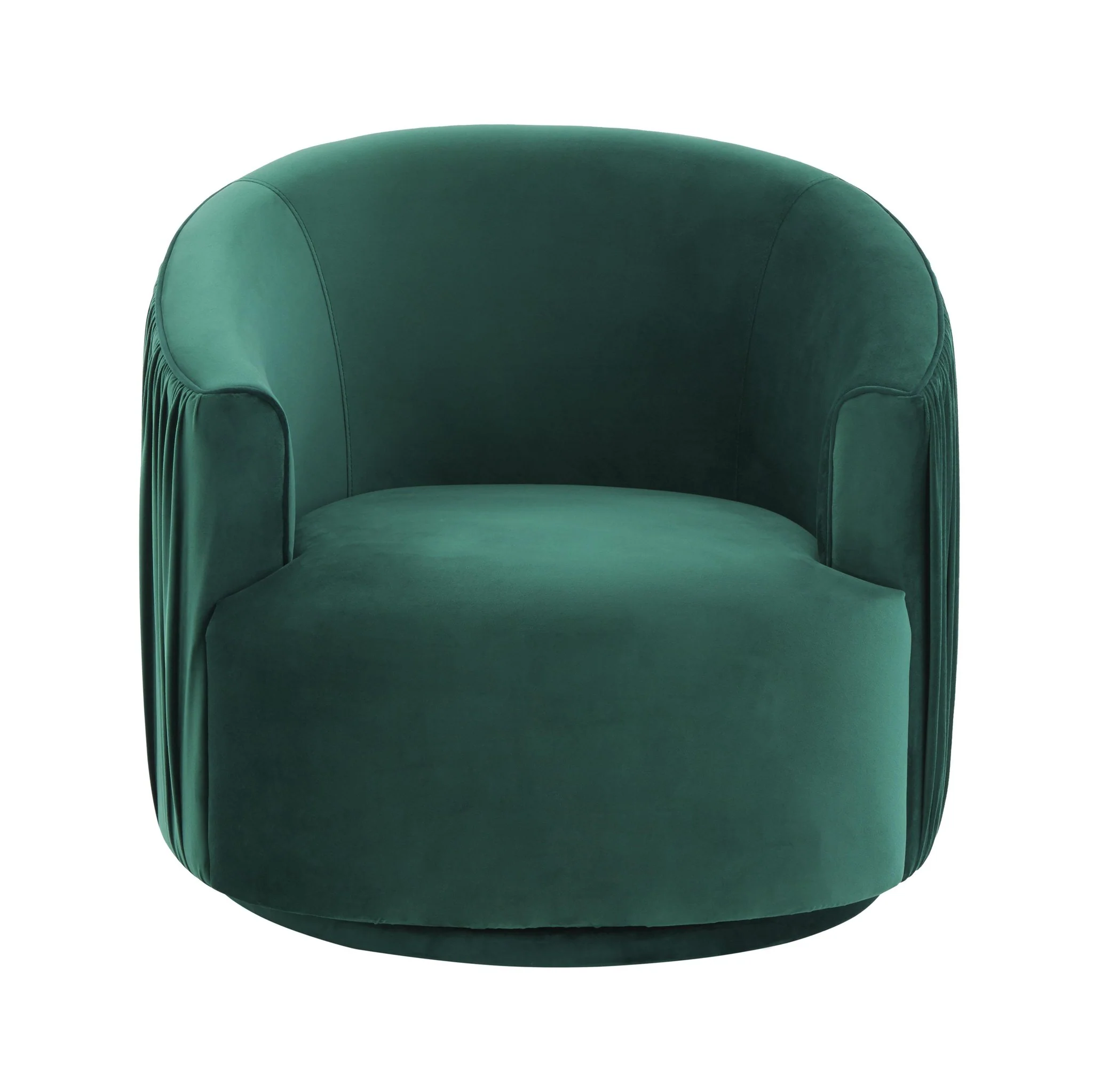 London Forest Green Pleated Swivel Chair - Image 3
